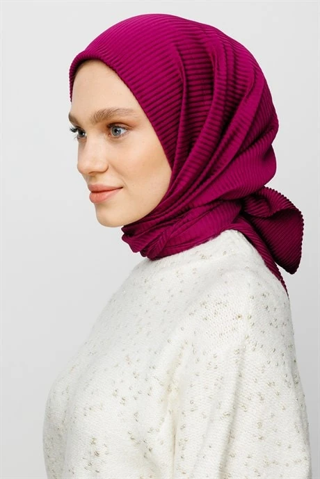 Toptan Pilise Eşarp - Mürdüm