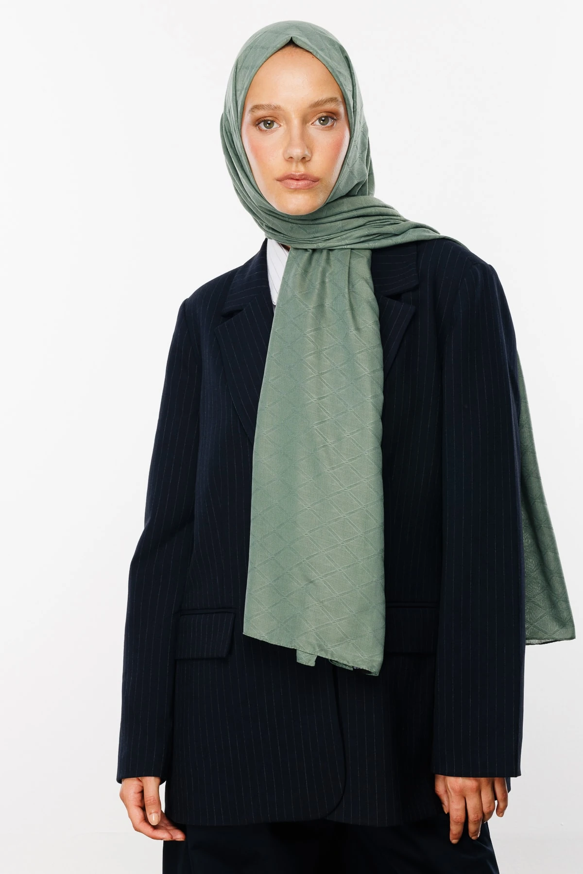 Bamboo Jacquard Shawl - Mold Green