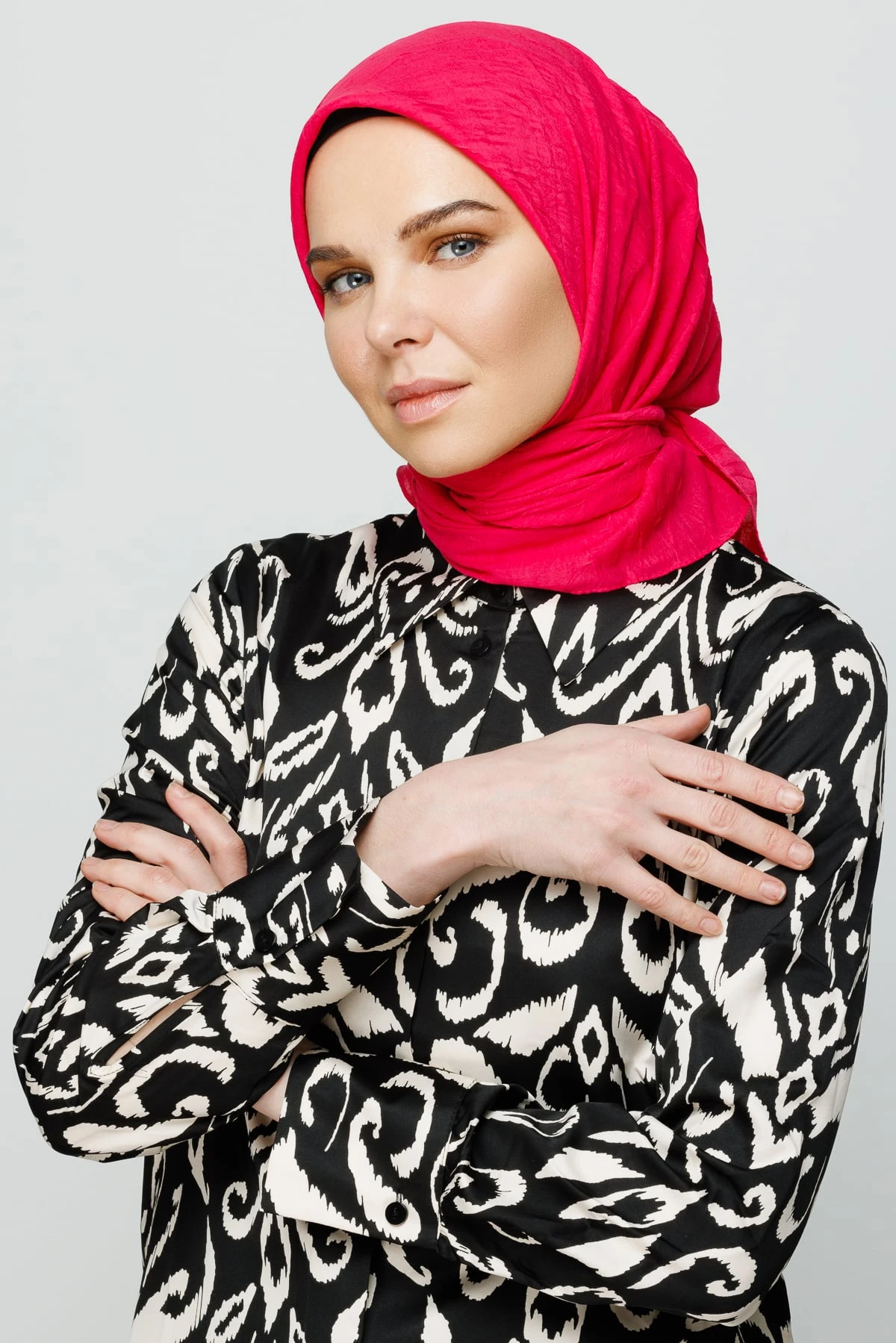 Toptan Bambu Eşarp - Fuşya