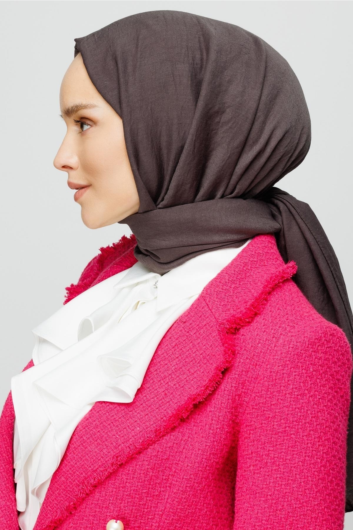 Cotton Crinkle Shawl - Fume