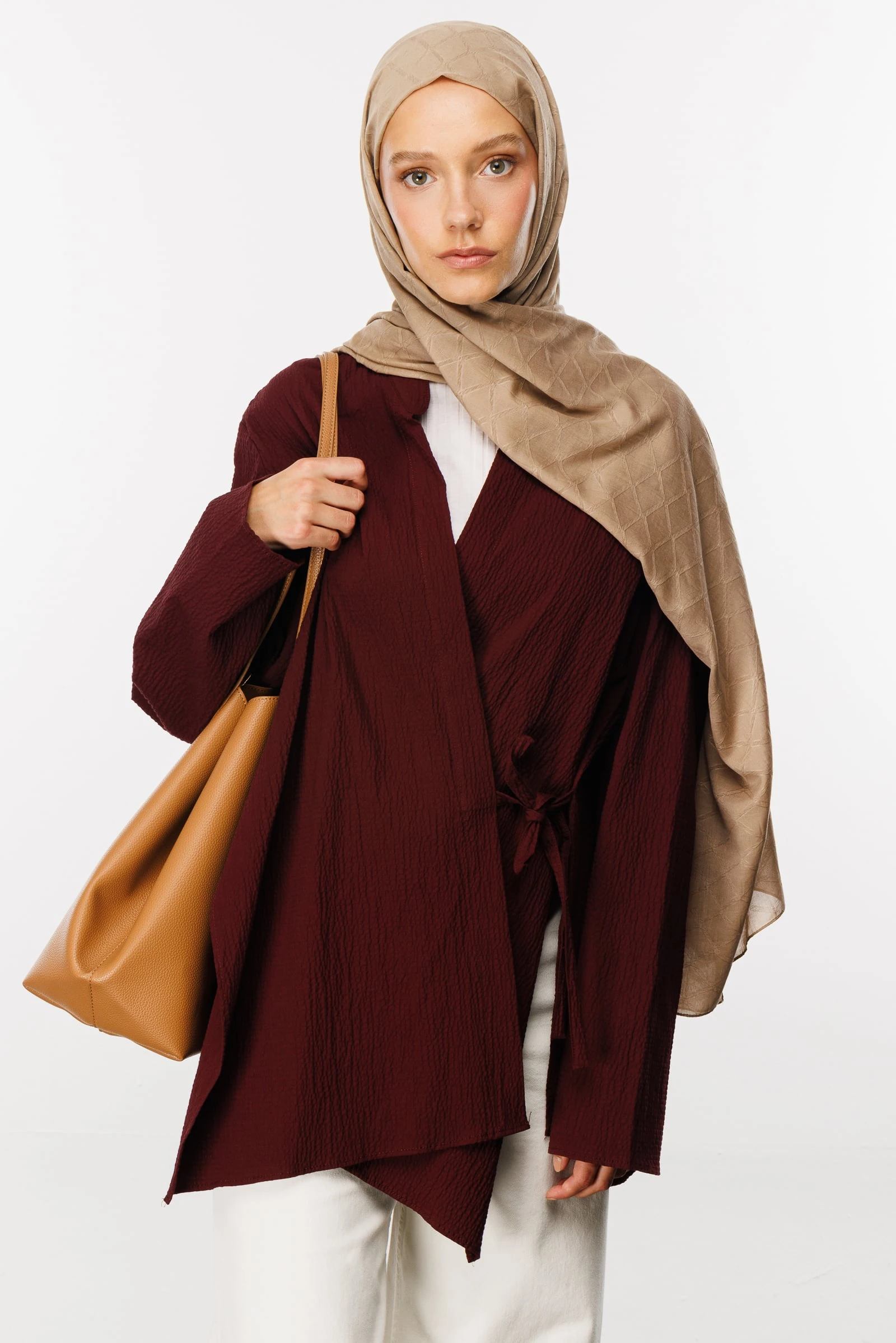 Bamboo Jacquard Shawl - Badem