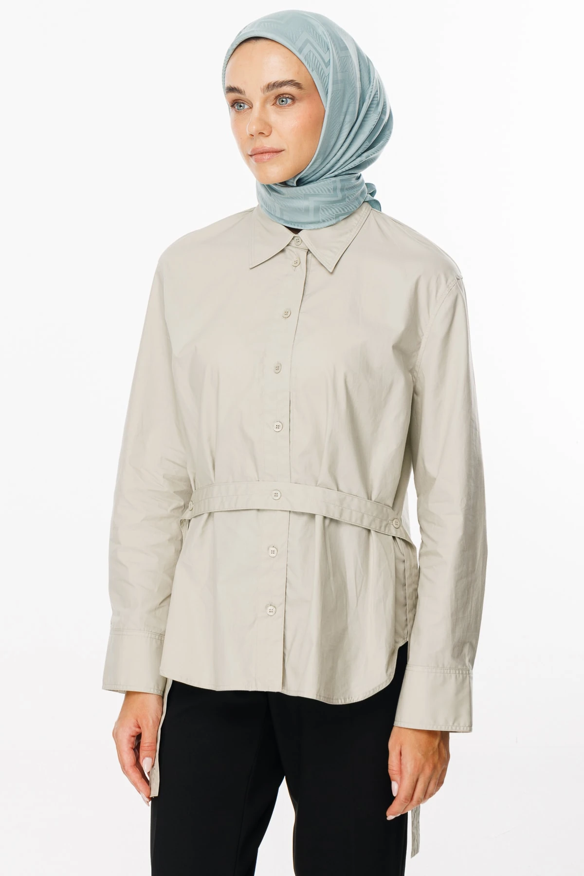 Viora Pattern Silky Jacquard Scarf - Cagla