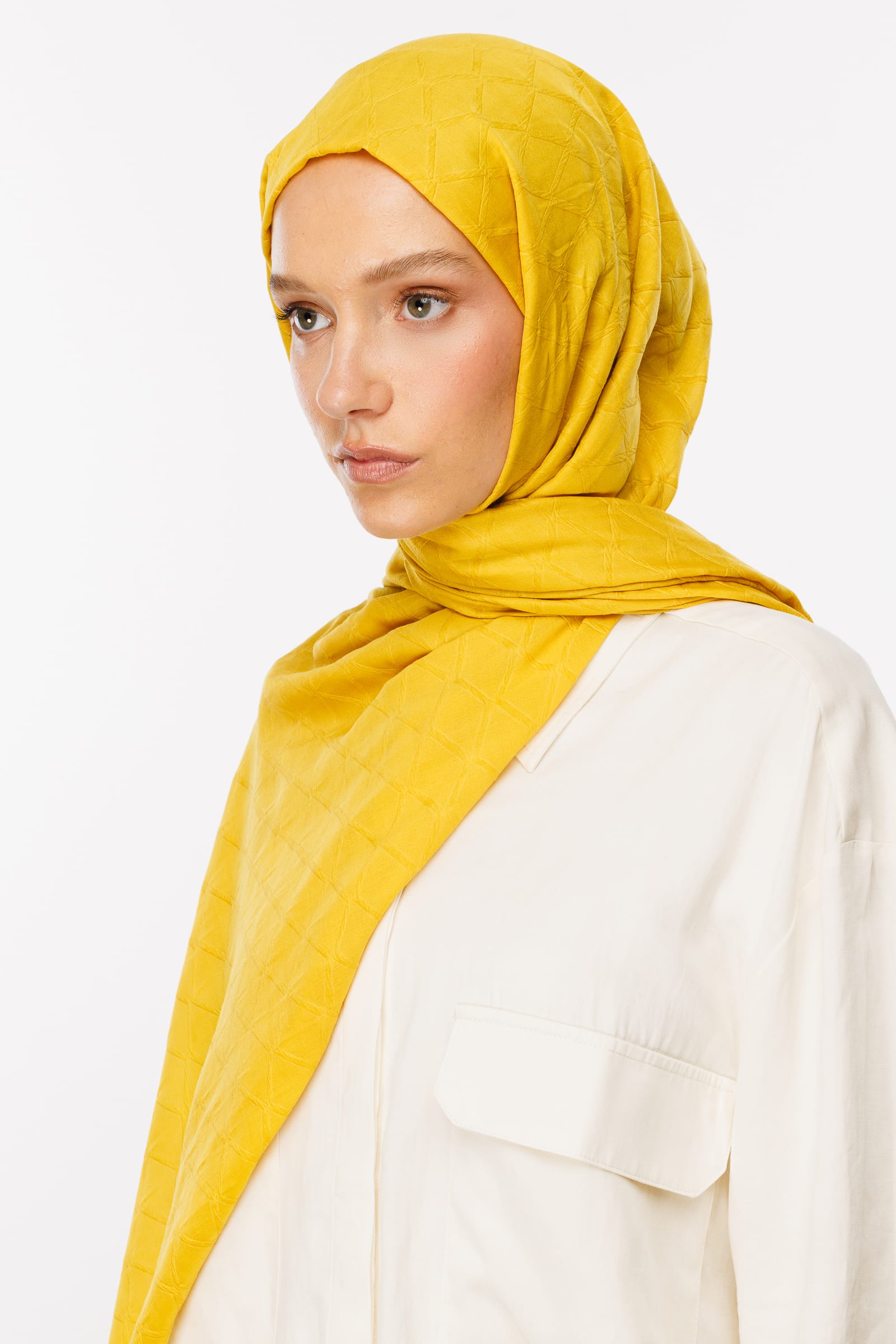 Bamboo Jacquard Shawl - Apricot