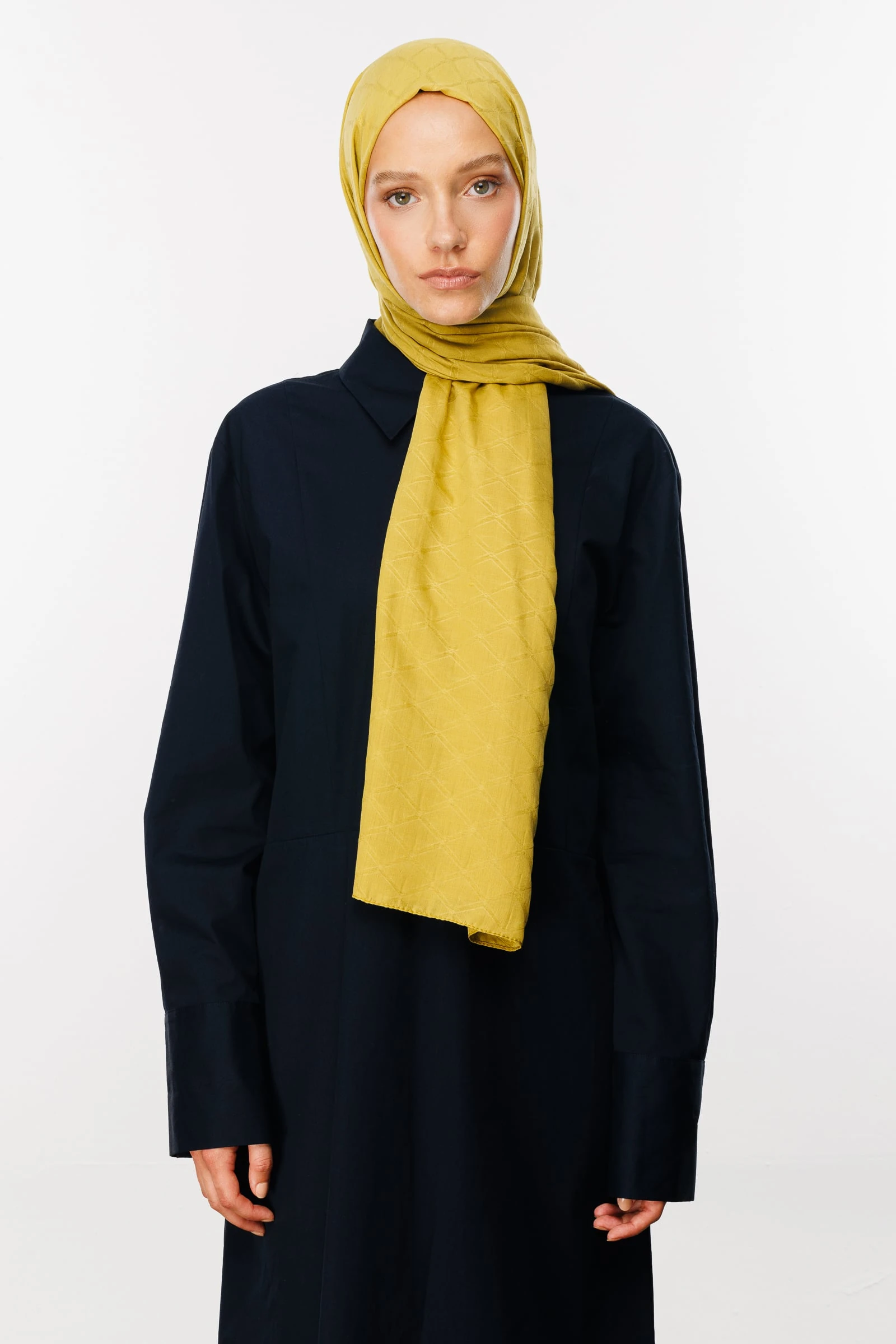 Bamboo Jacquard Shawl - Olive Green