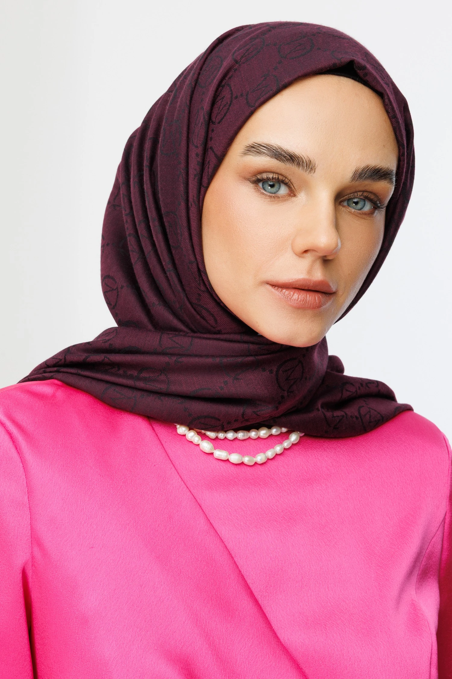 Wholesale Wool Silk Shawls - Damson