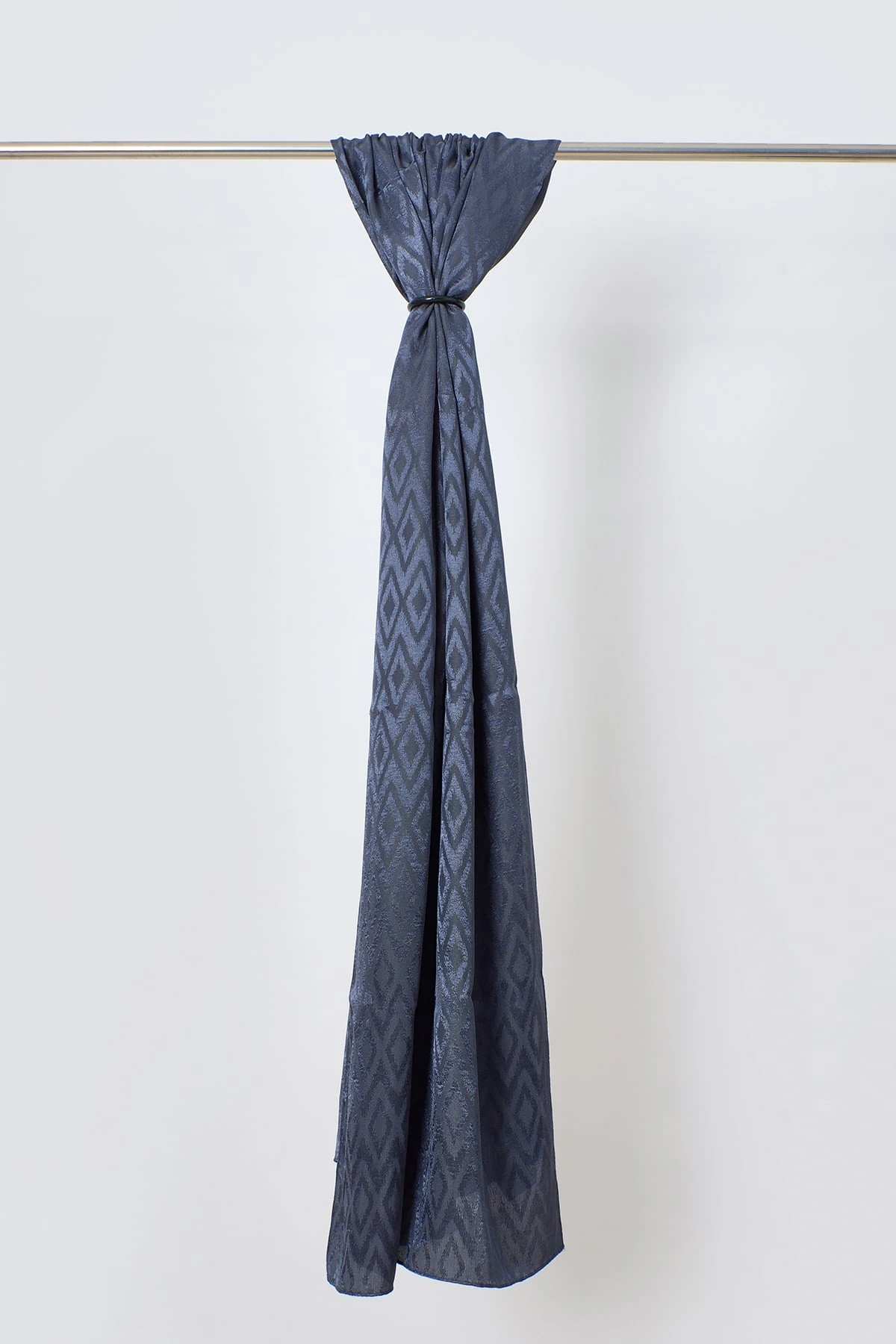 Toptan Karo Desen Parlak Jakar Şal - Antrasit