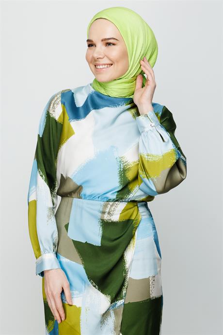 Toptan Pilise Eşarp - Fıstık Yeşili