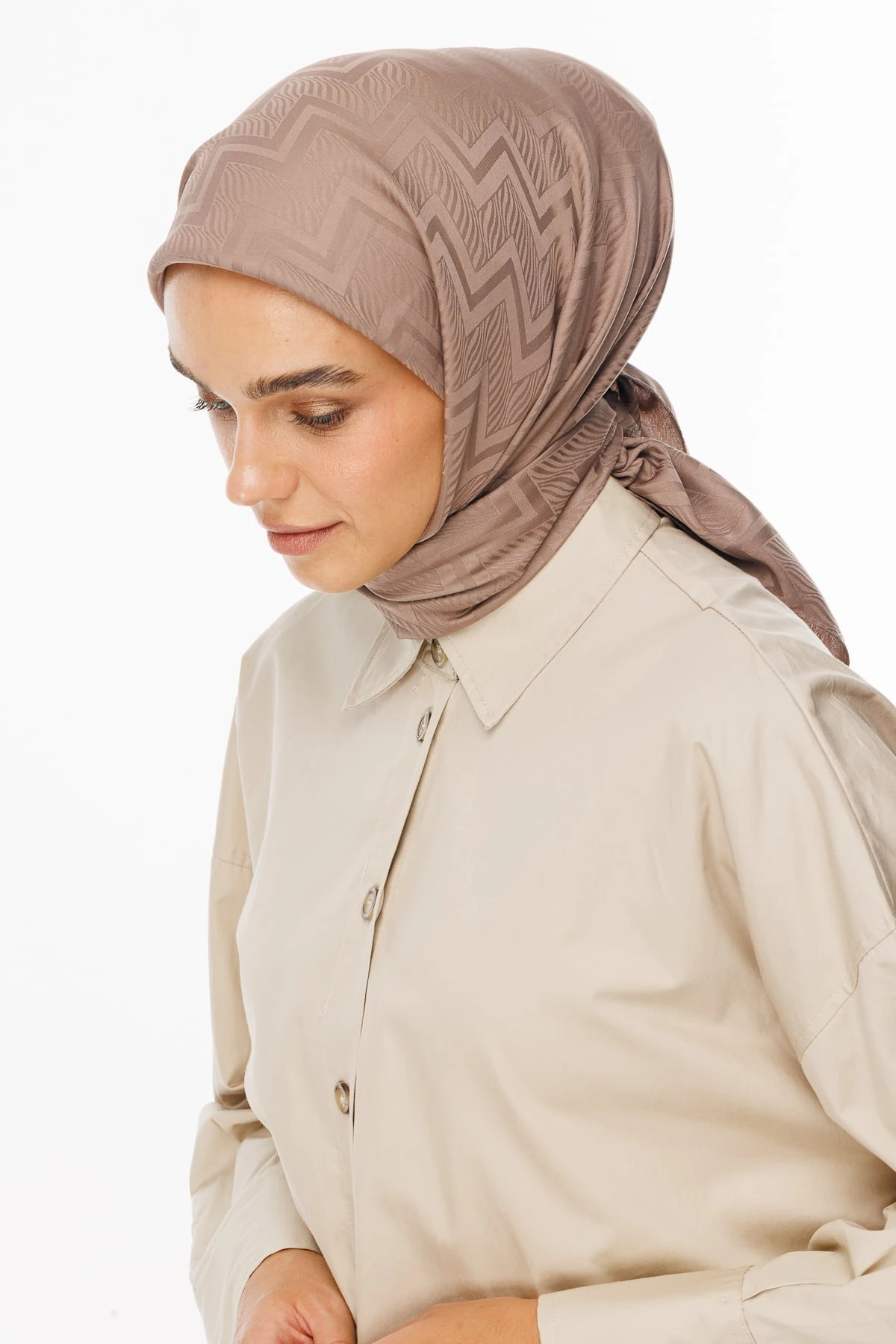 Toptan Viora Desen İpeksi Jakar Eşarp - Kanyon