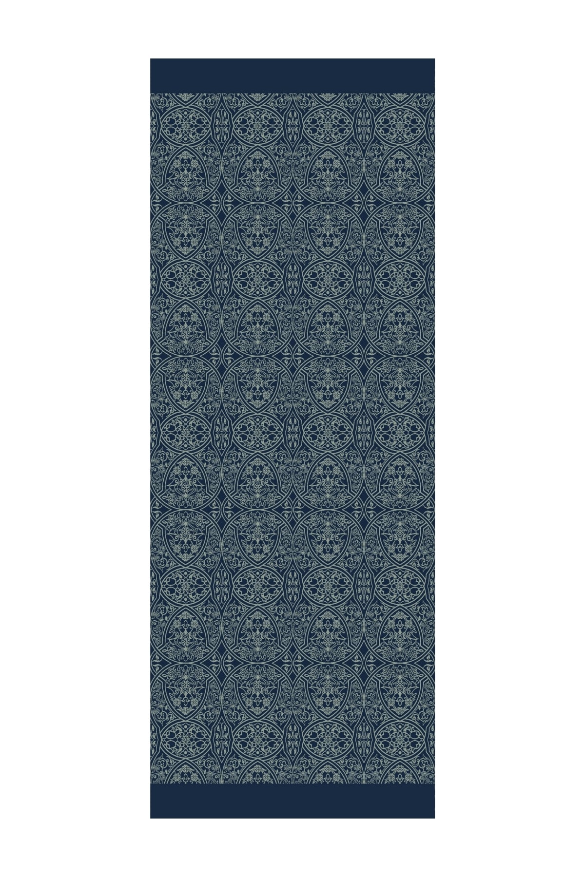 Toptan Morocco Desen Çift Taraflı Şal - Lacivert-Su Yeşili