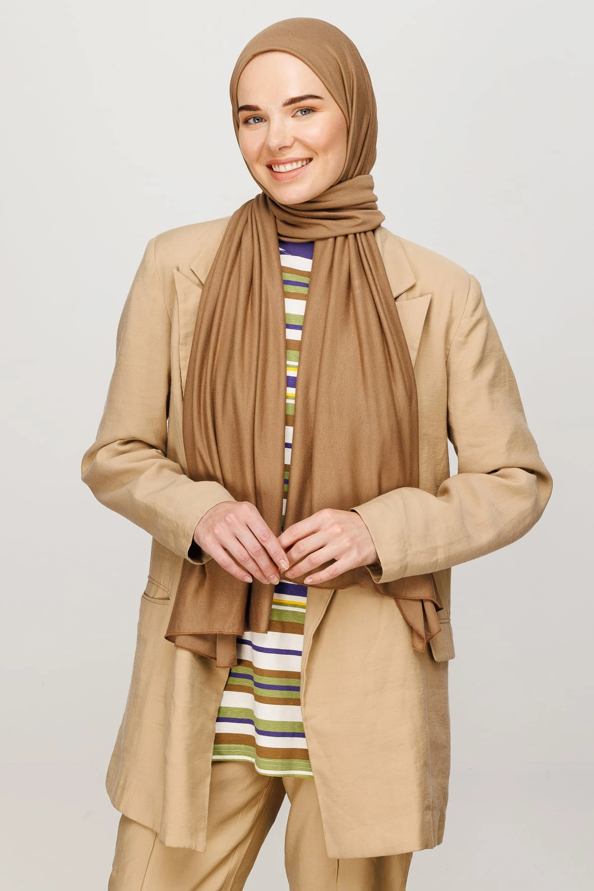 Toptan Penye Şal - Ceviz