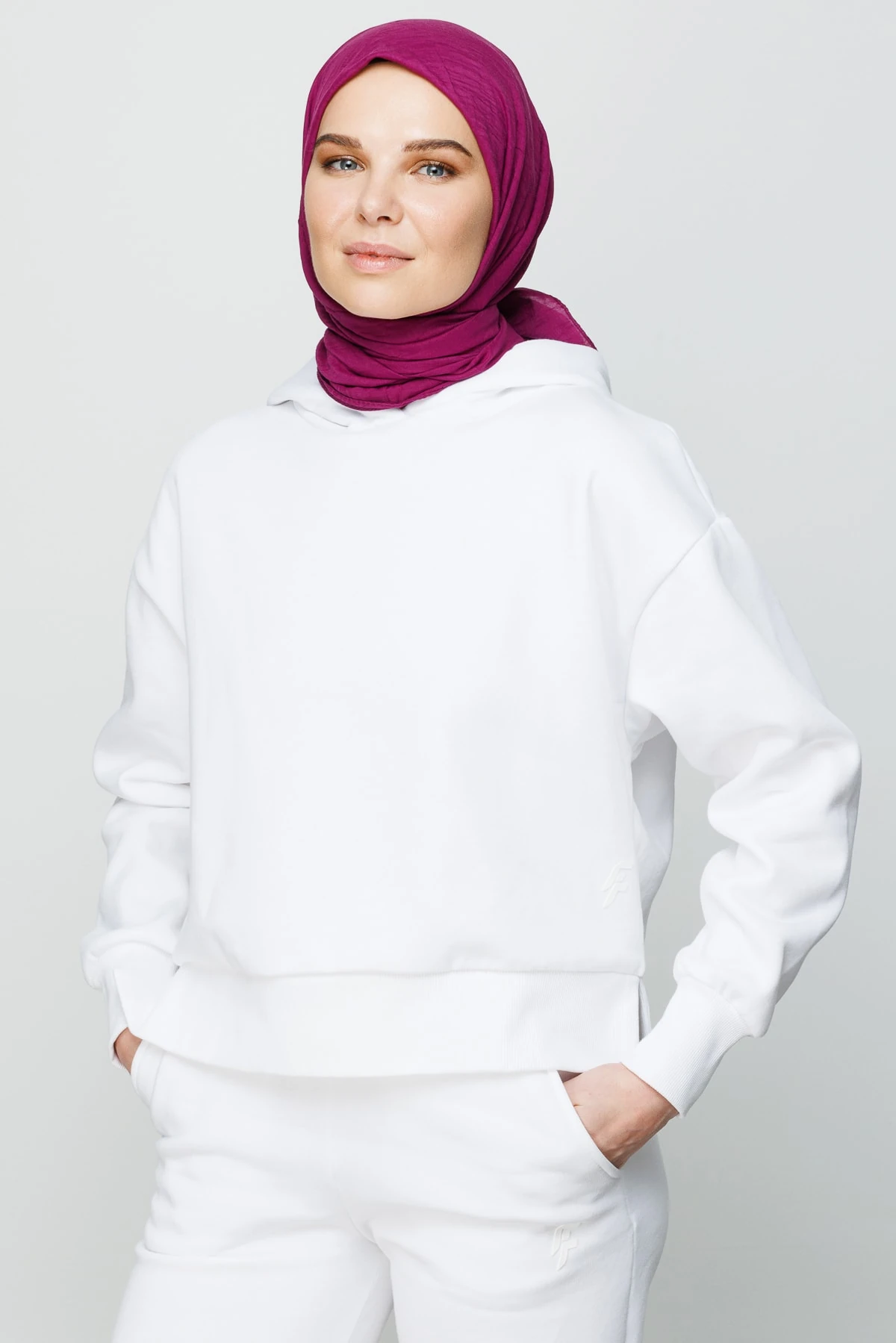 Toptan Bambu Eşarp - Mürdüm