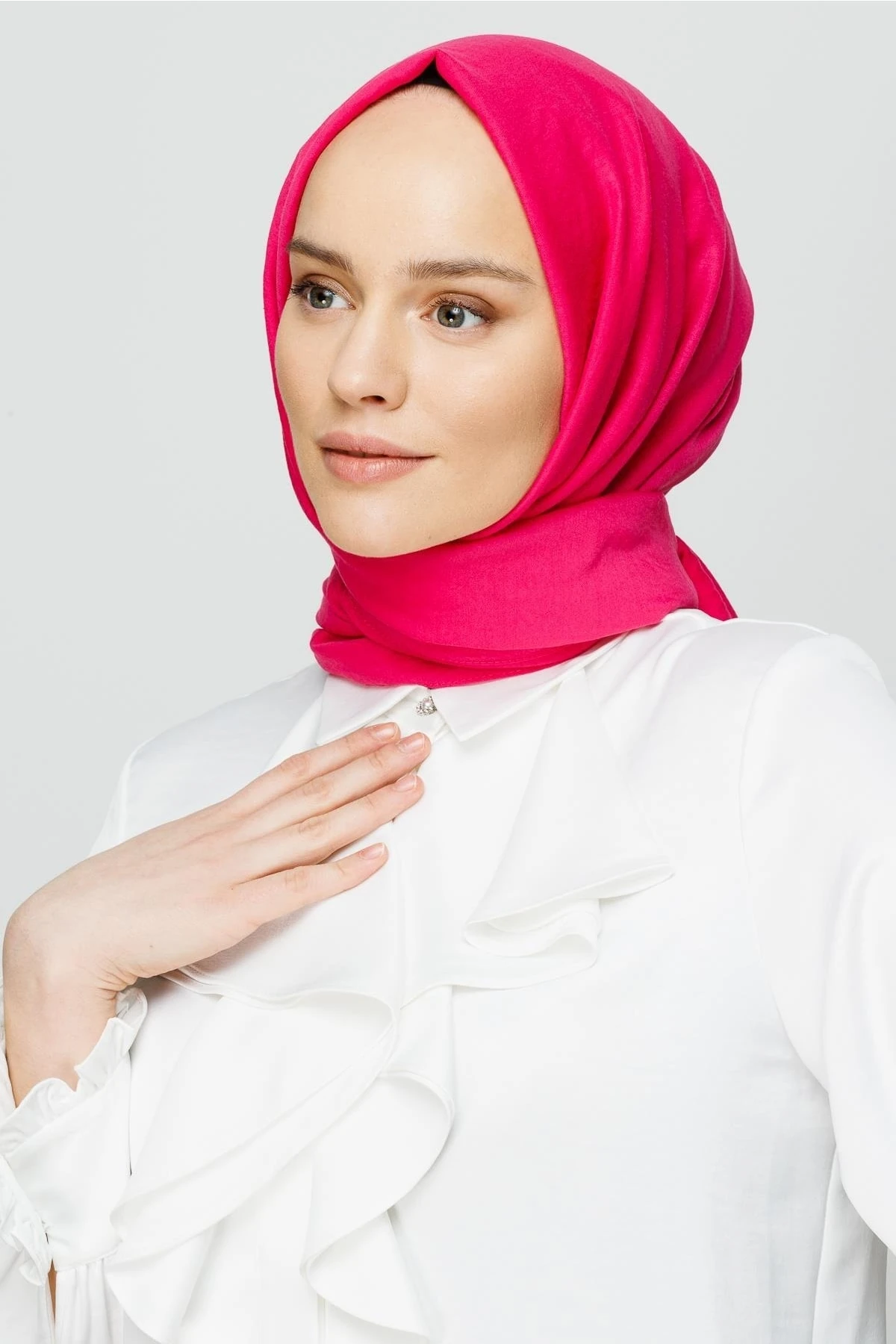 Toptan Pamuk Kraş Şal - Fuşya