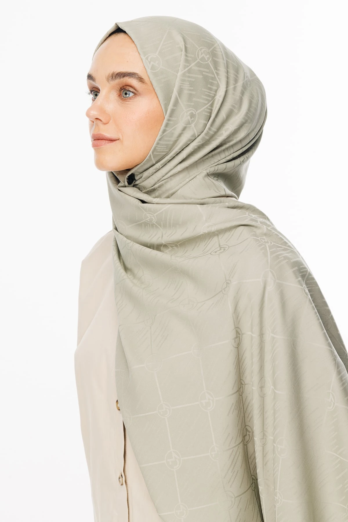 Toptan Moon Is Desen Jakar Şal - Ada Çayı