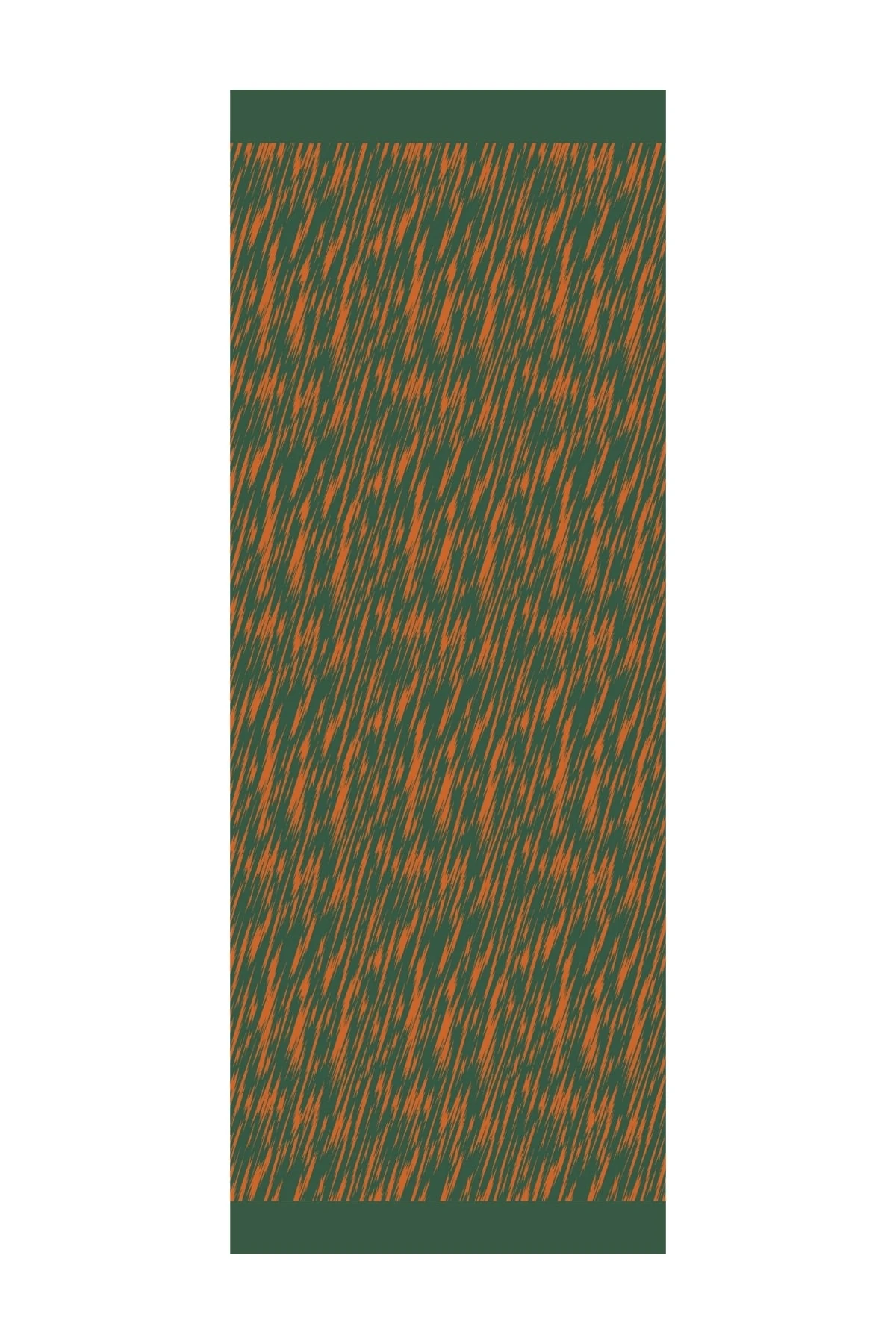 Selis-Pattern Reversible Shawl - Cinnamon-Emerald