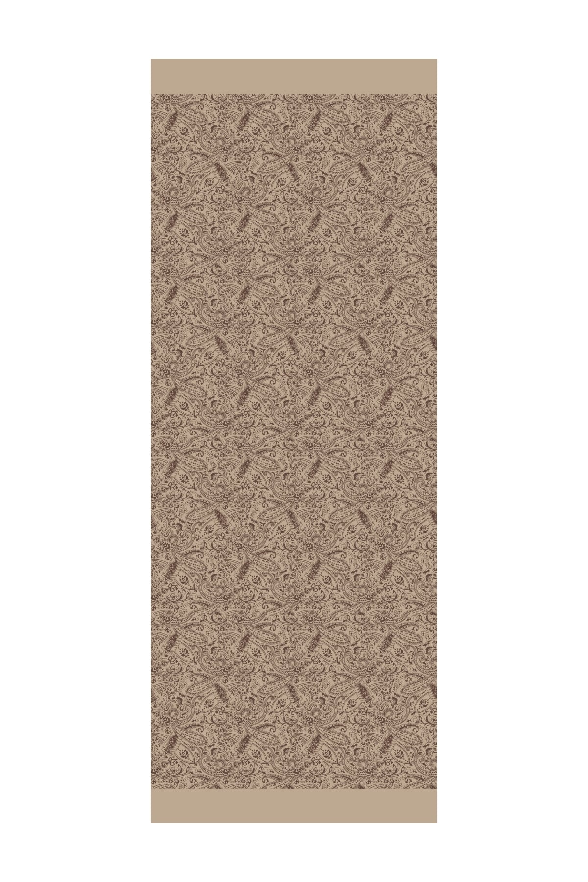 Toptan Velora Desen Çift Taraflı Şal - Acı Kahve-Bej