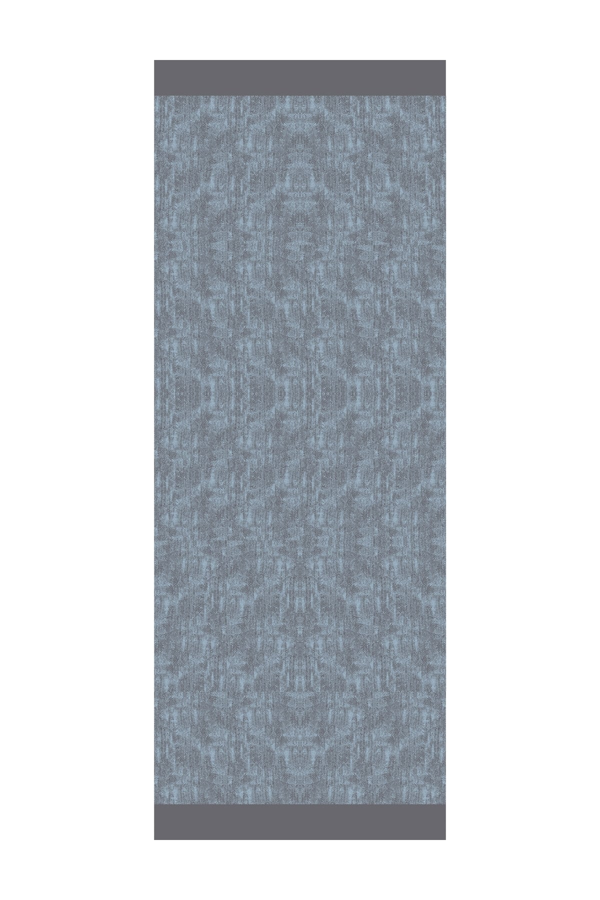 Toptan Sahra Desen Çift Taraflı Şal - Koyu Gri-Açık Mavi