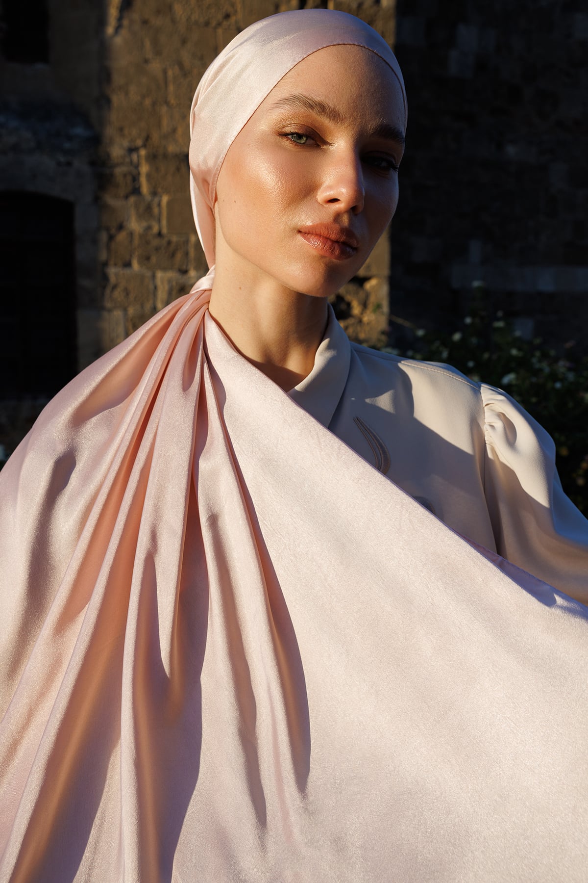 Toptan Diamond Aura Şal - Pudra