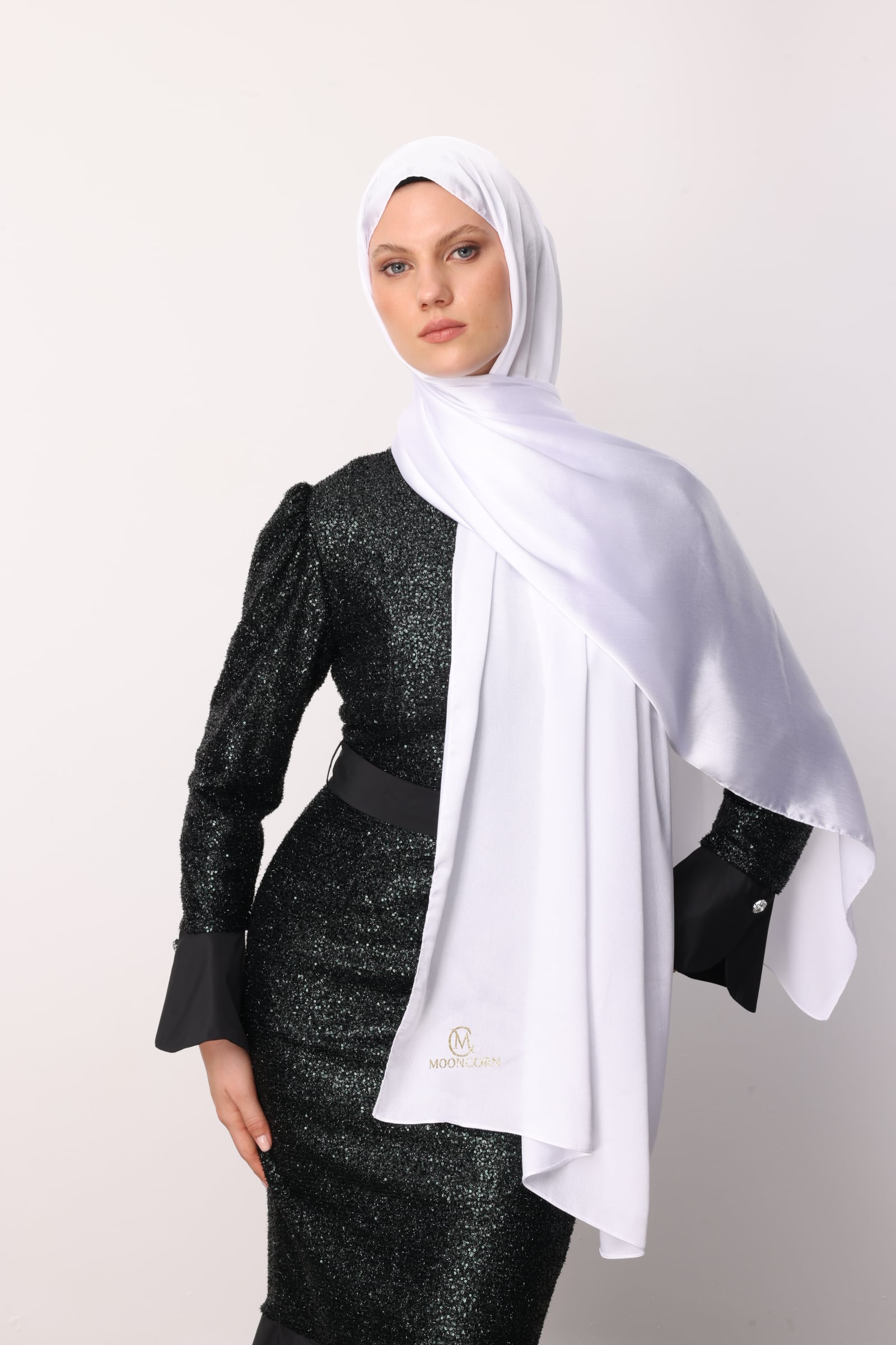 Toptan Diamond Aura Şal - Beyaz