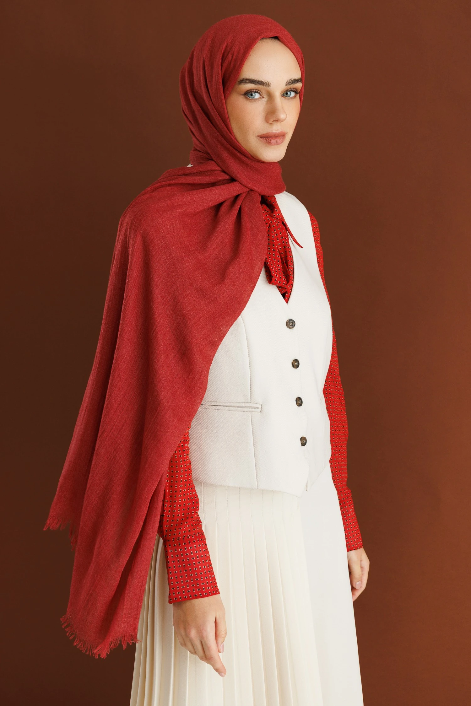 Toptan Dubai Şal - Vişne