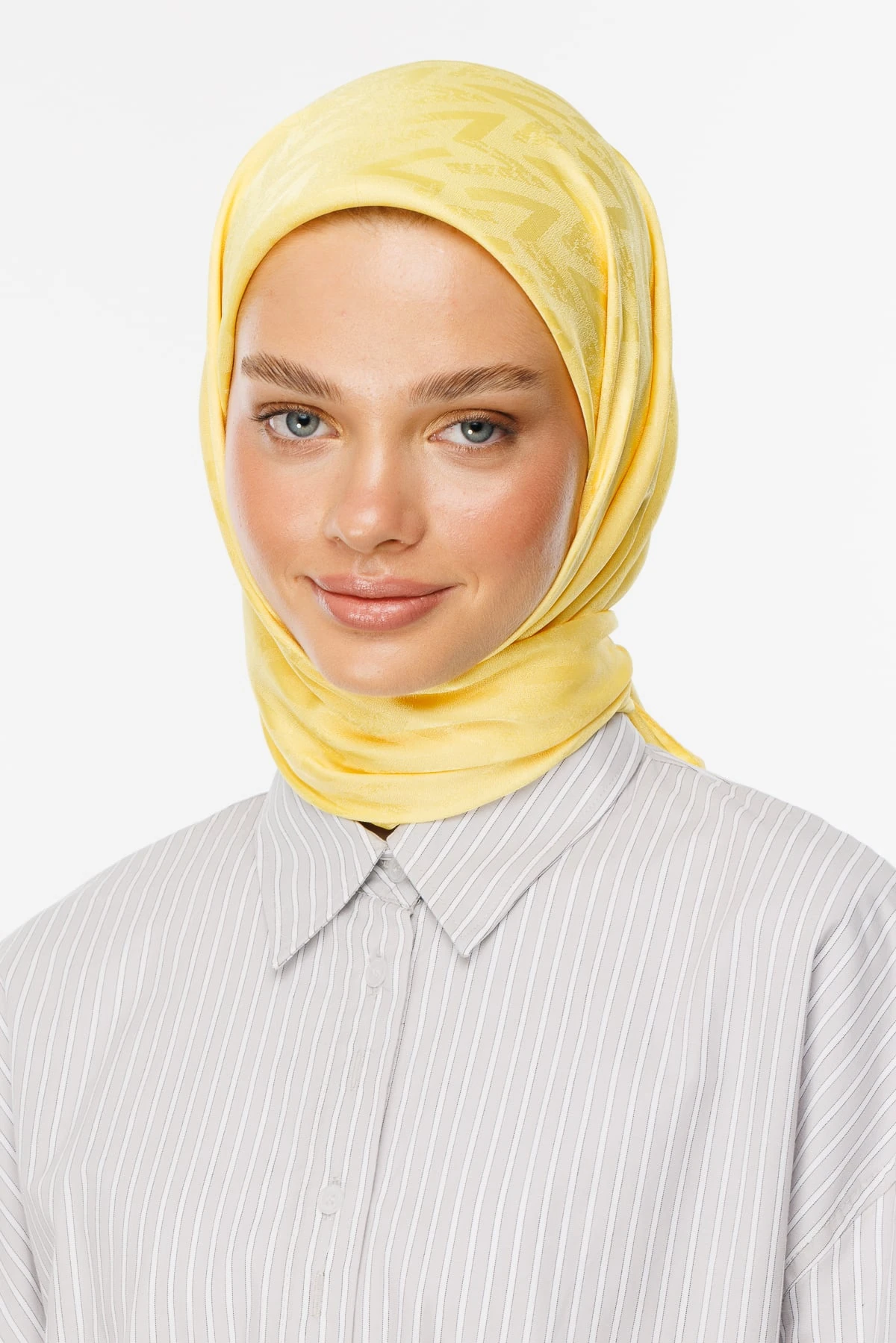 Luxury Jacquard Scarf - Yellow