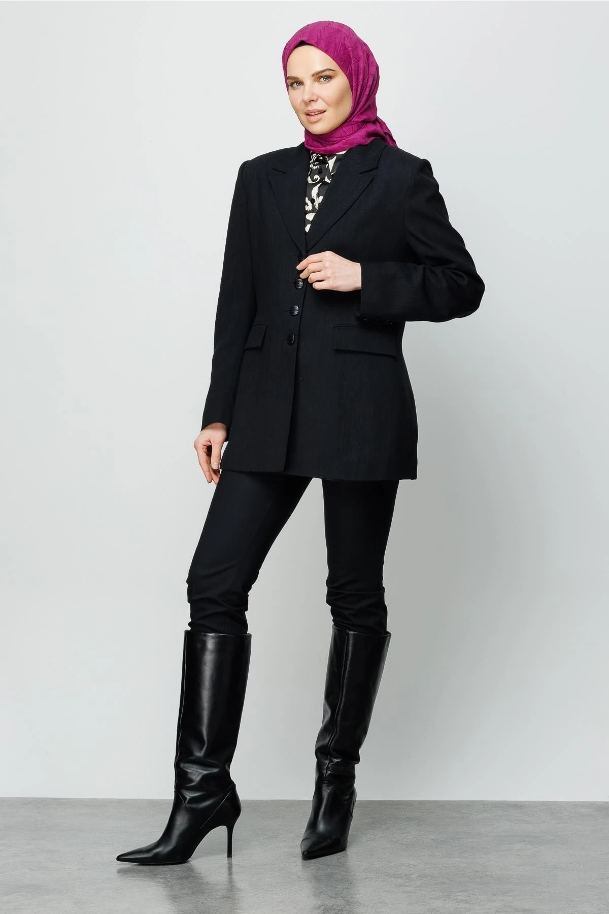 Toptan Piliseli Bambu Eşarp - Mürdüm