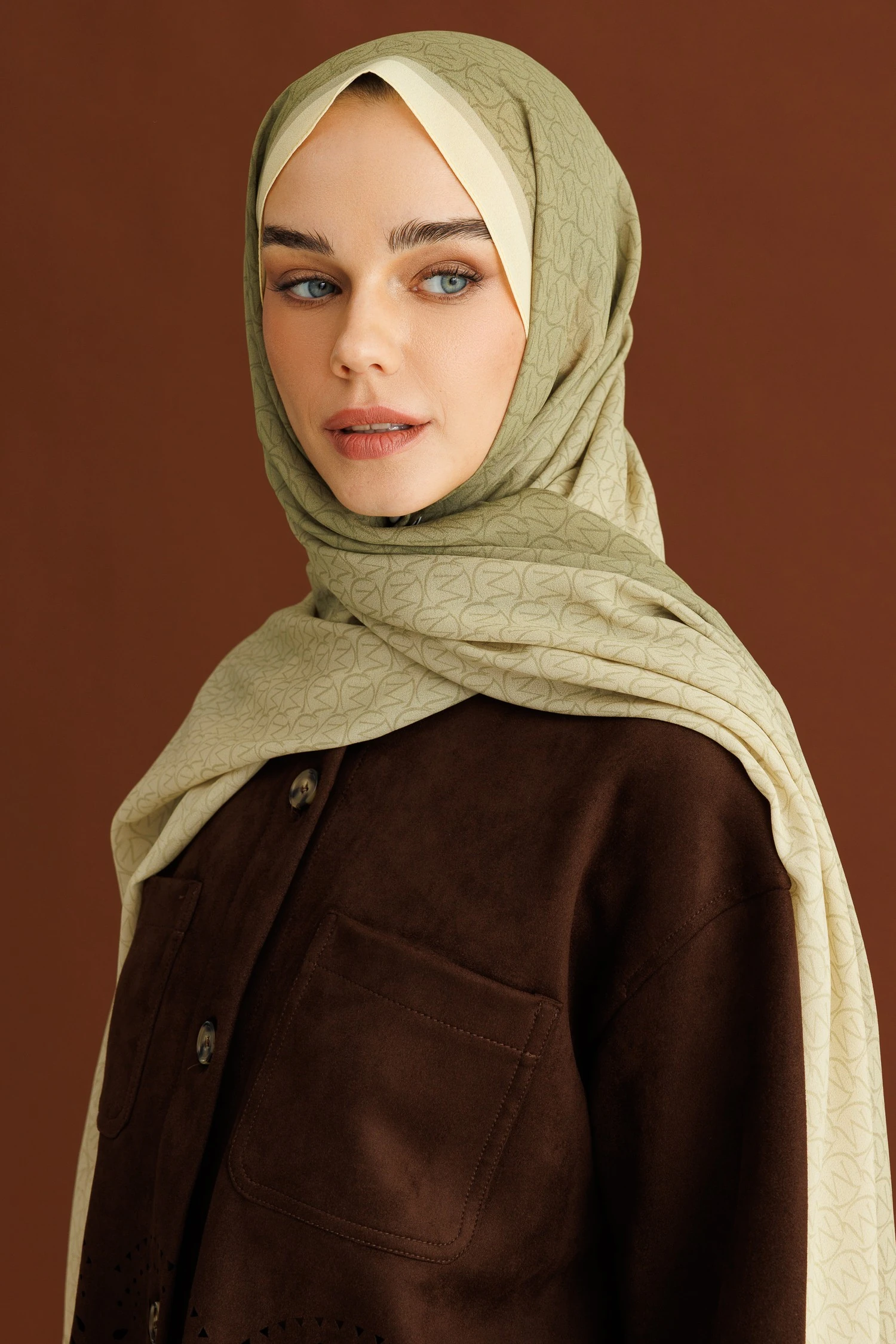 Wholesale Monogram Hebei Silk Shawl - Defne