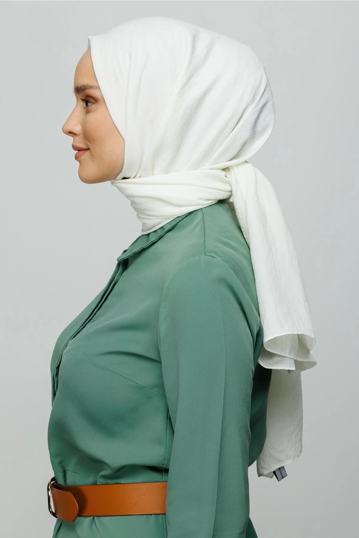 Cotton Crinkle Shawl - Ecru