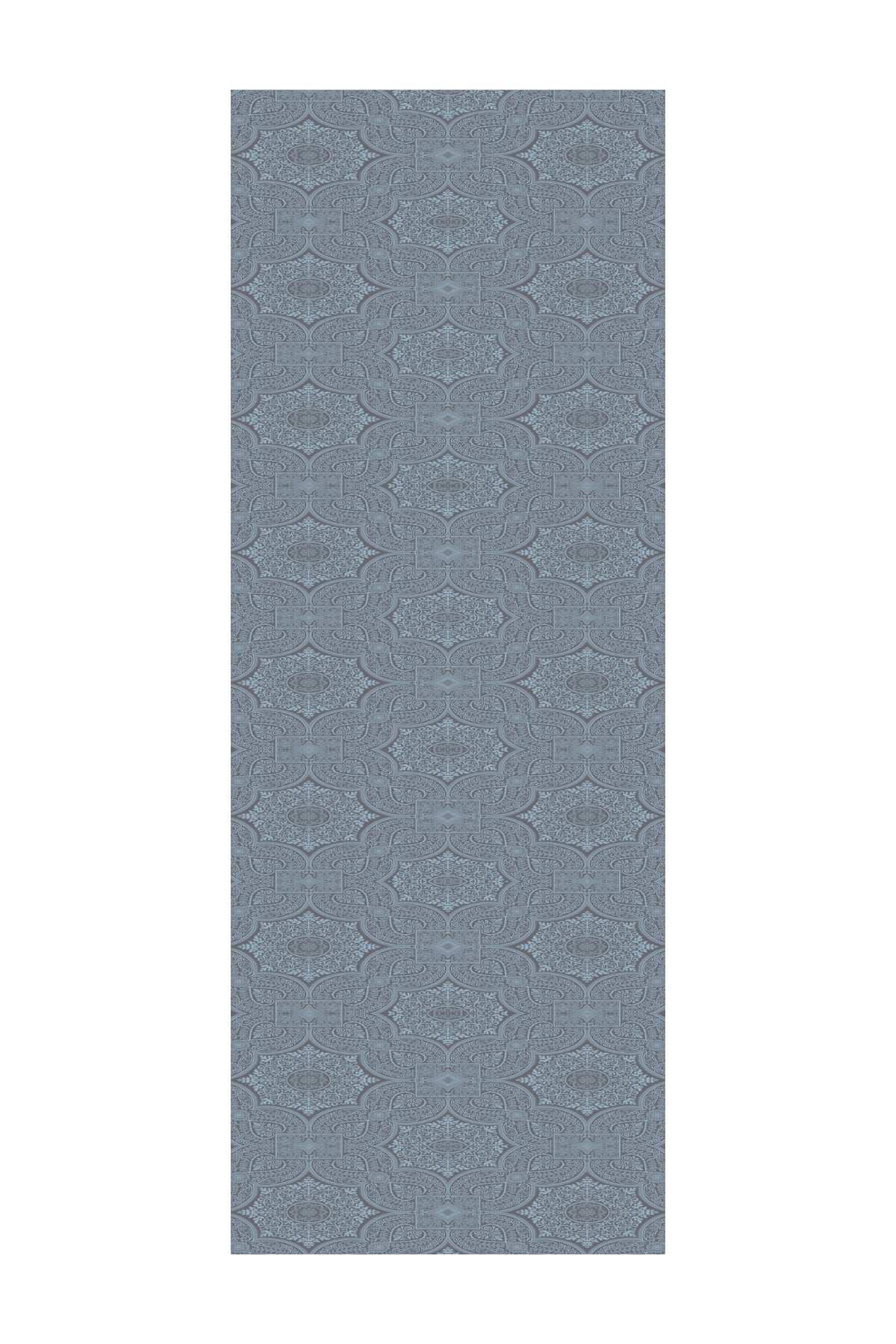 Shline Line Viscose Shawl - Dark Gray-Light Blue