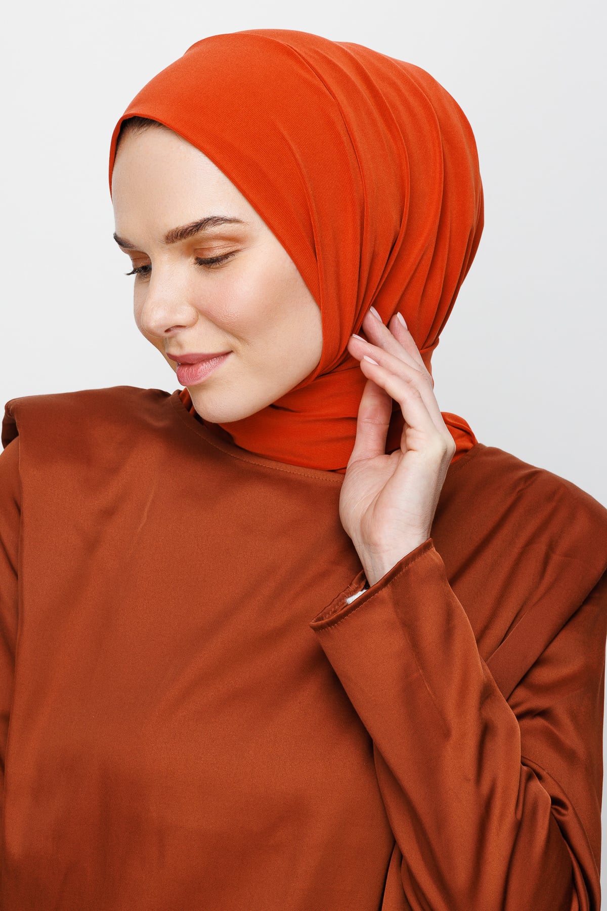 Toptan Hazır Şal - Açık Kiremit