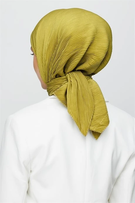 Pleated Scarf - Olive