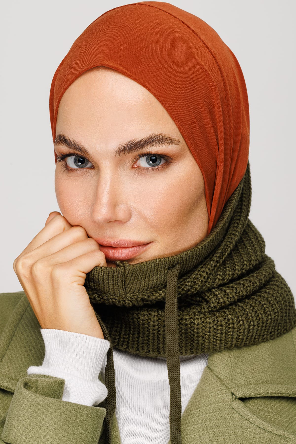 Toptan Balaclava Triko Başlık - Asker Yeşili