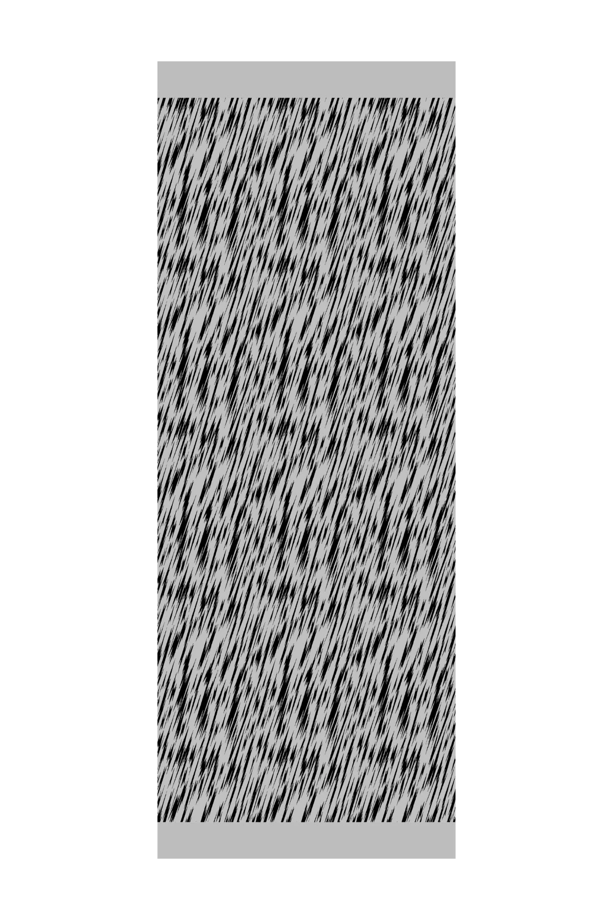 Toptan Selis Desen Çift Taraflı Şal - Siyah-Siyah