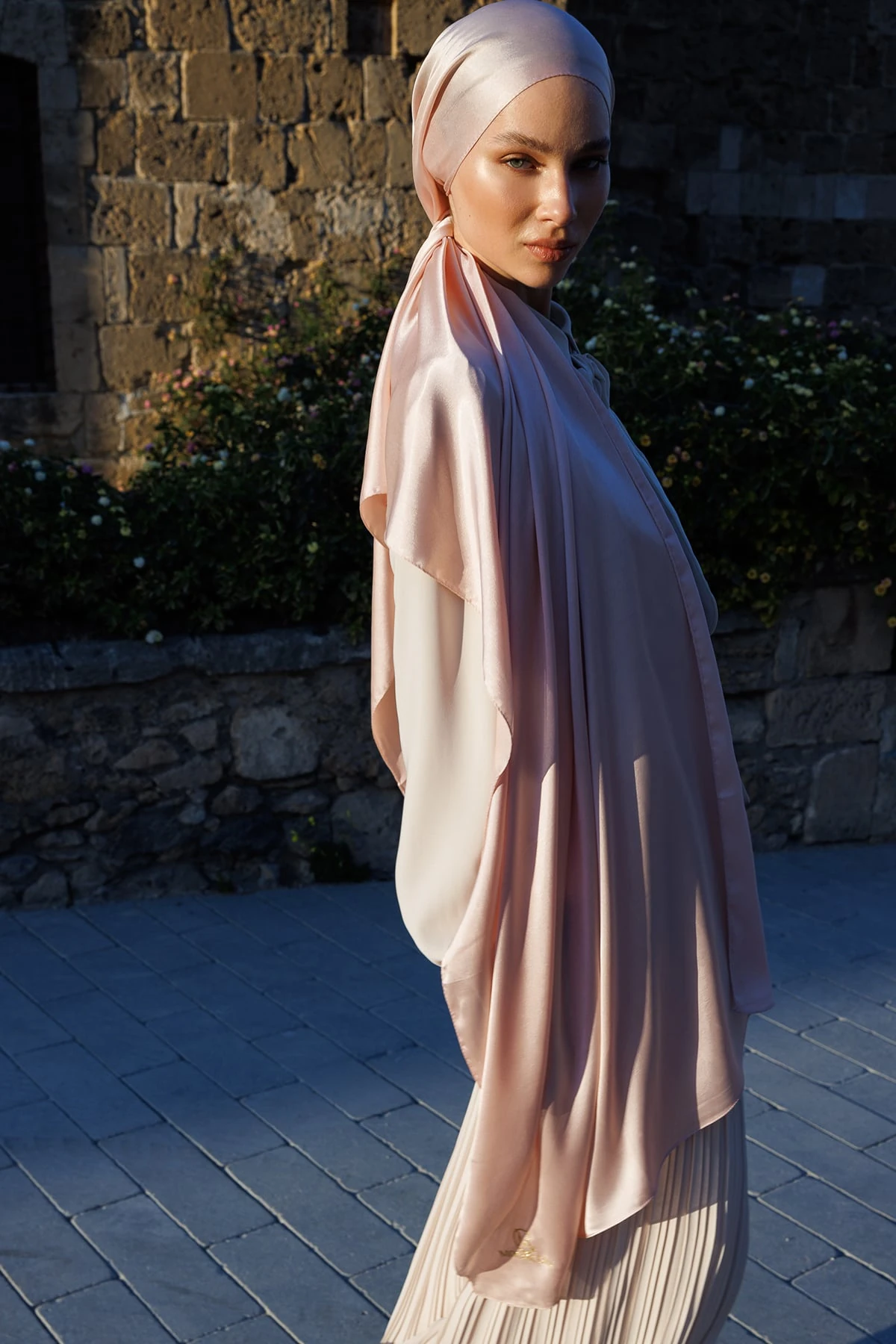 Toptan Diamond Aura Şal - Pudra