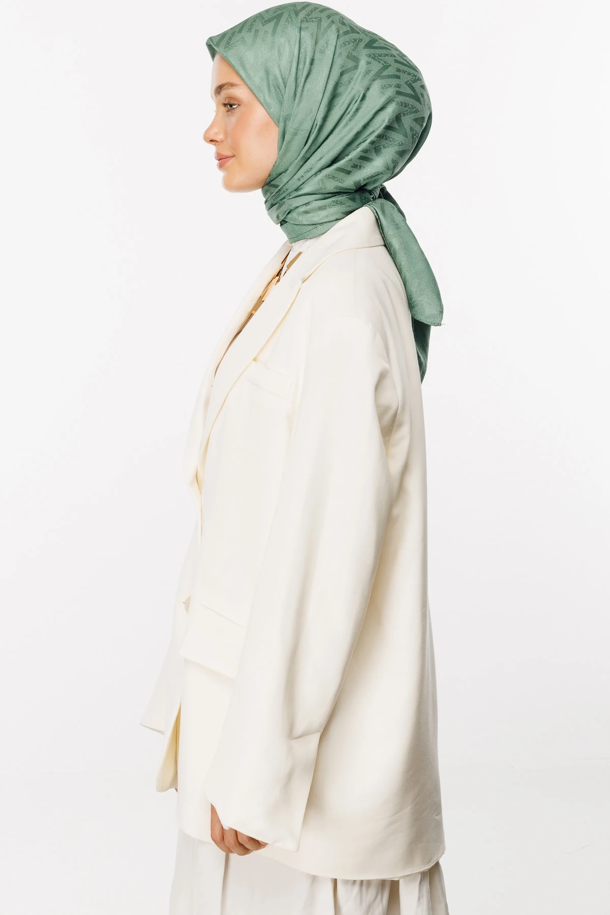 Toptan Luxury Jakar Eşarp - Küf Yeşili