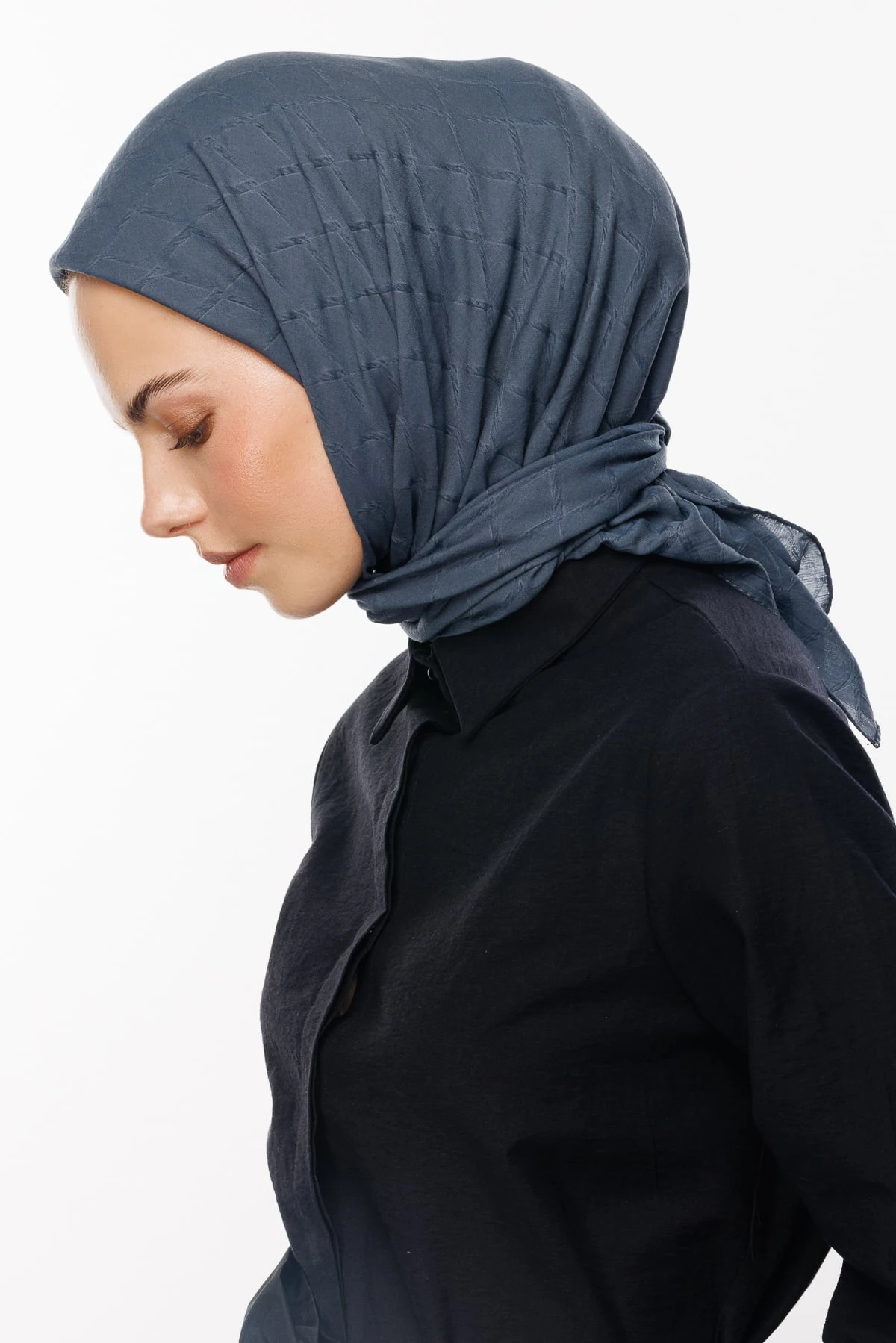 Bamboo Jacquard Scarf - Anthracite