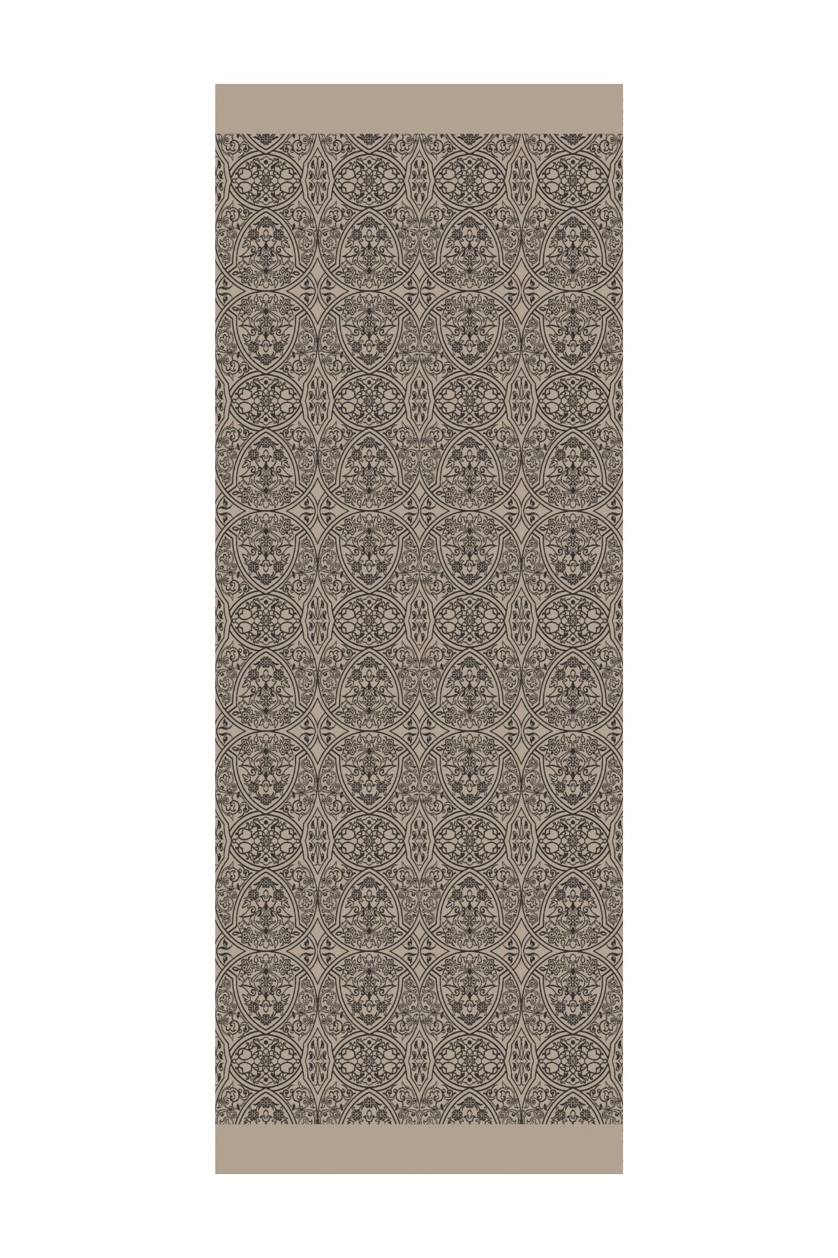 Toptan Morocco Desen Çift Taraflı Şal - Siyah-Bej