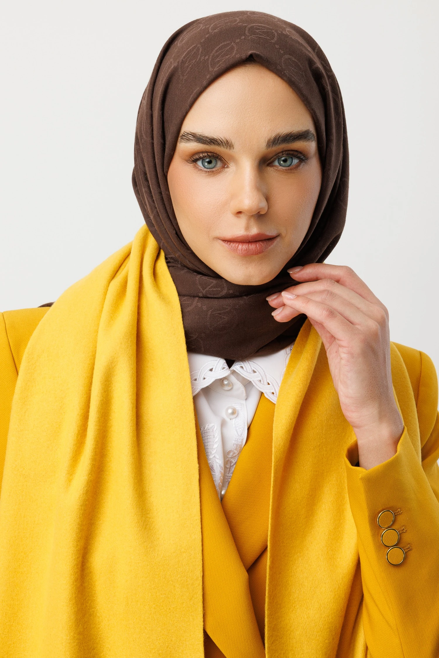 Toptan Yün Atkı - Gold