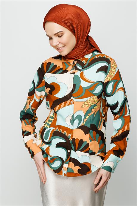 Pleated Scarf - Tile