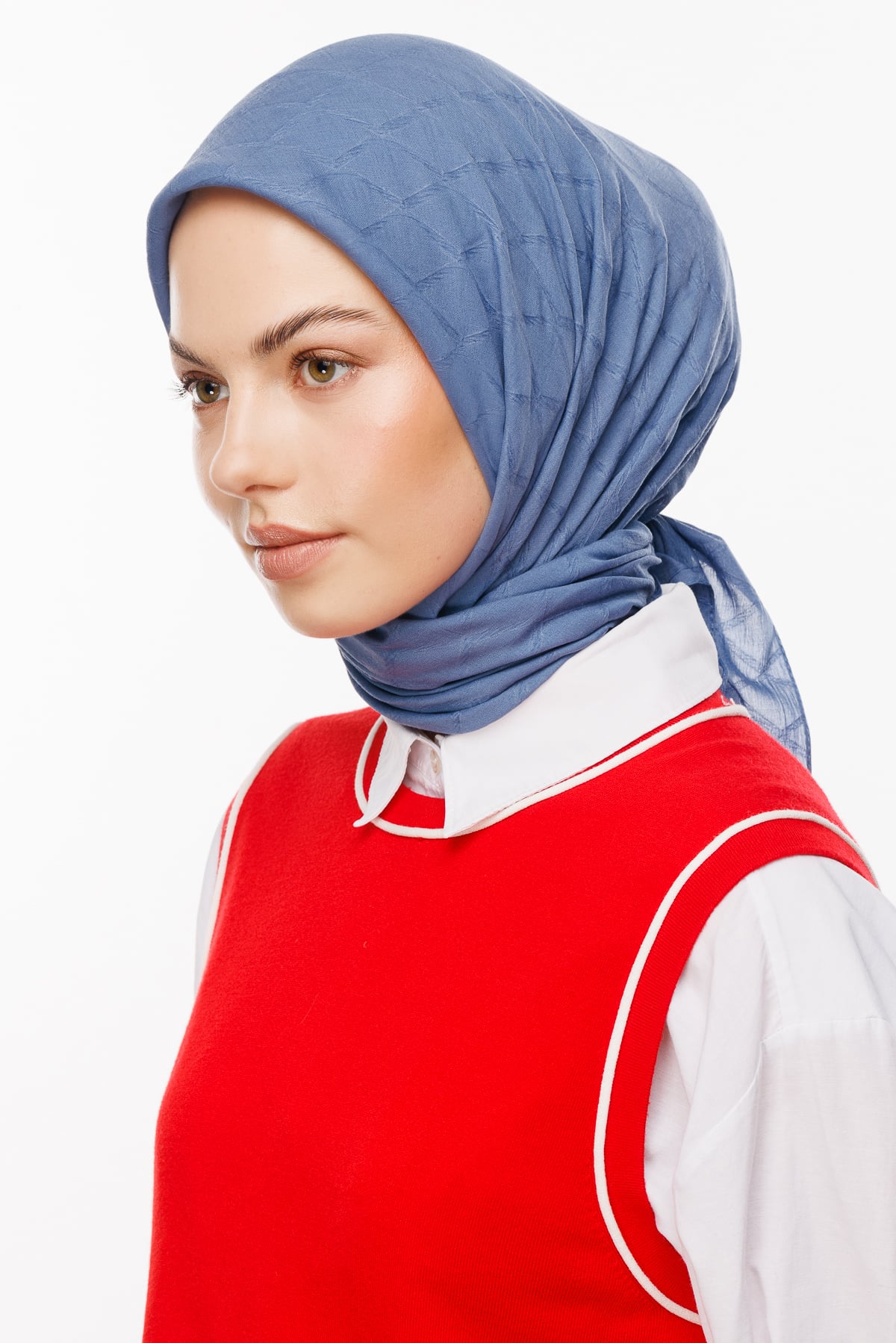 Toptan Bambu Jakar Eşarp - Gök Mavisi