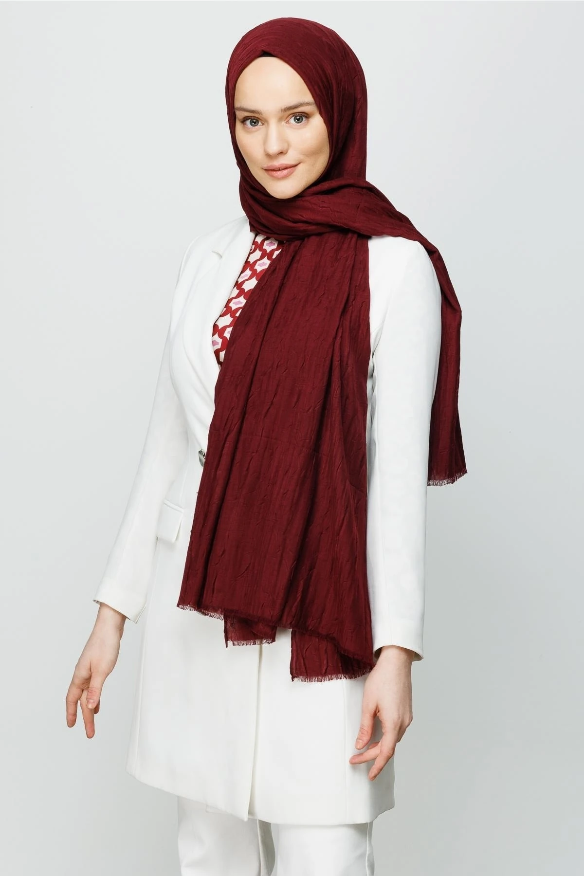 Bamboo Shawl - Dark Burgundy