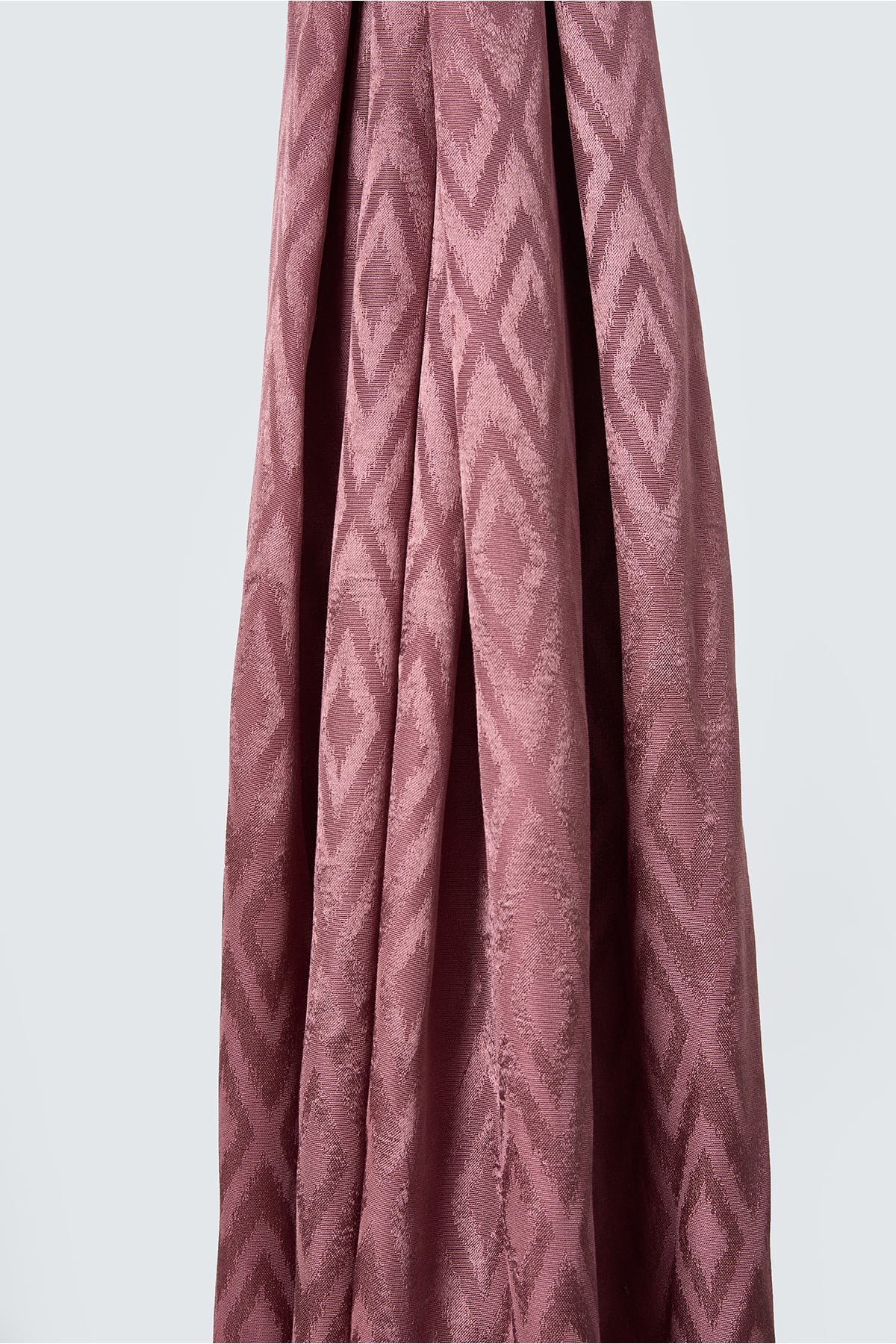 Toptan Karo Desen Parlak Jakar Şal - Gül Kurusu