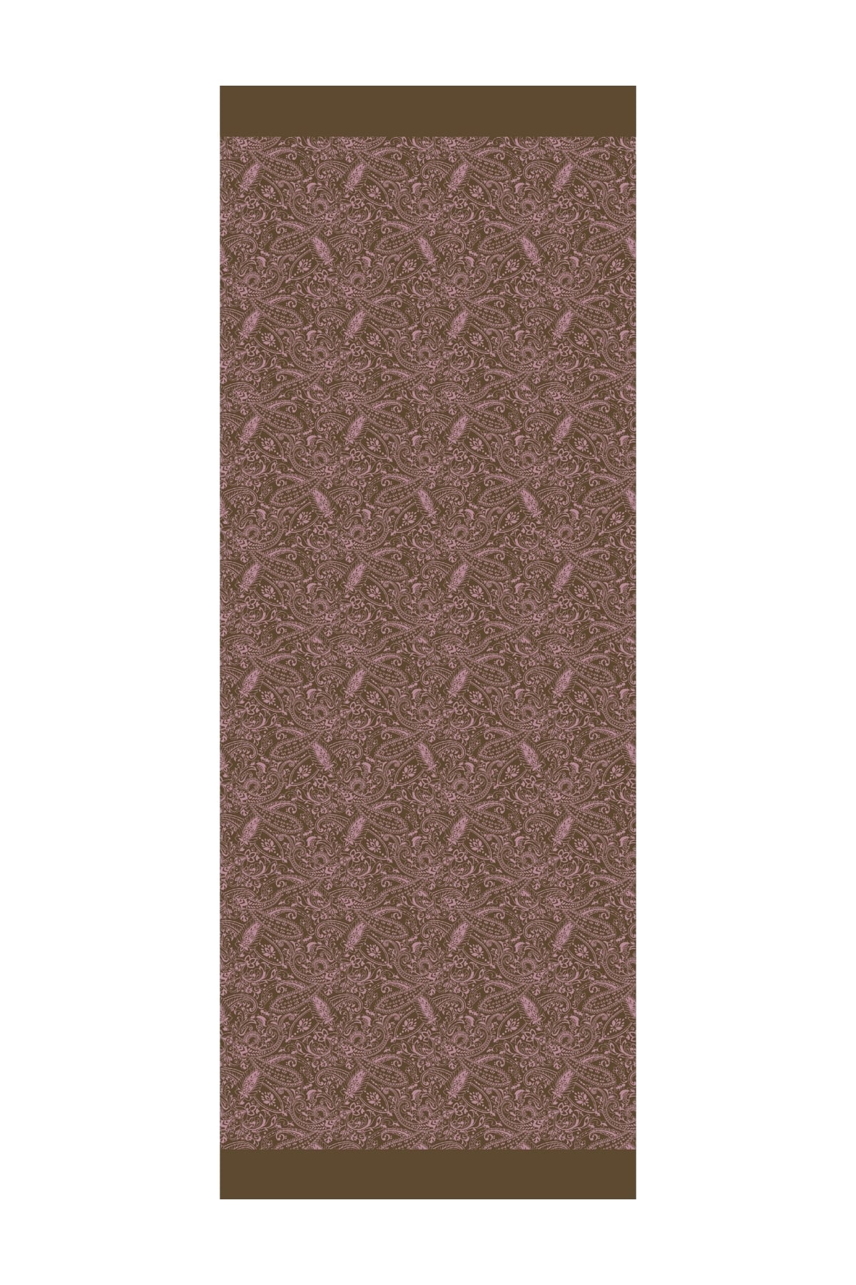 Velora-Pattern Reversible Shawl - Dark Khaki-Dark Dusty Rose