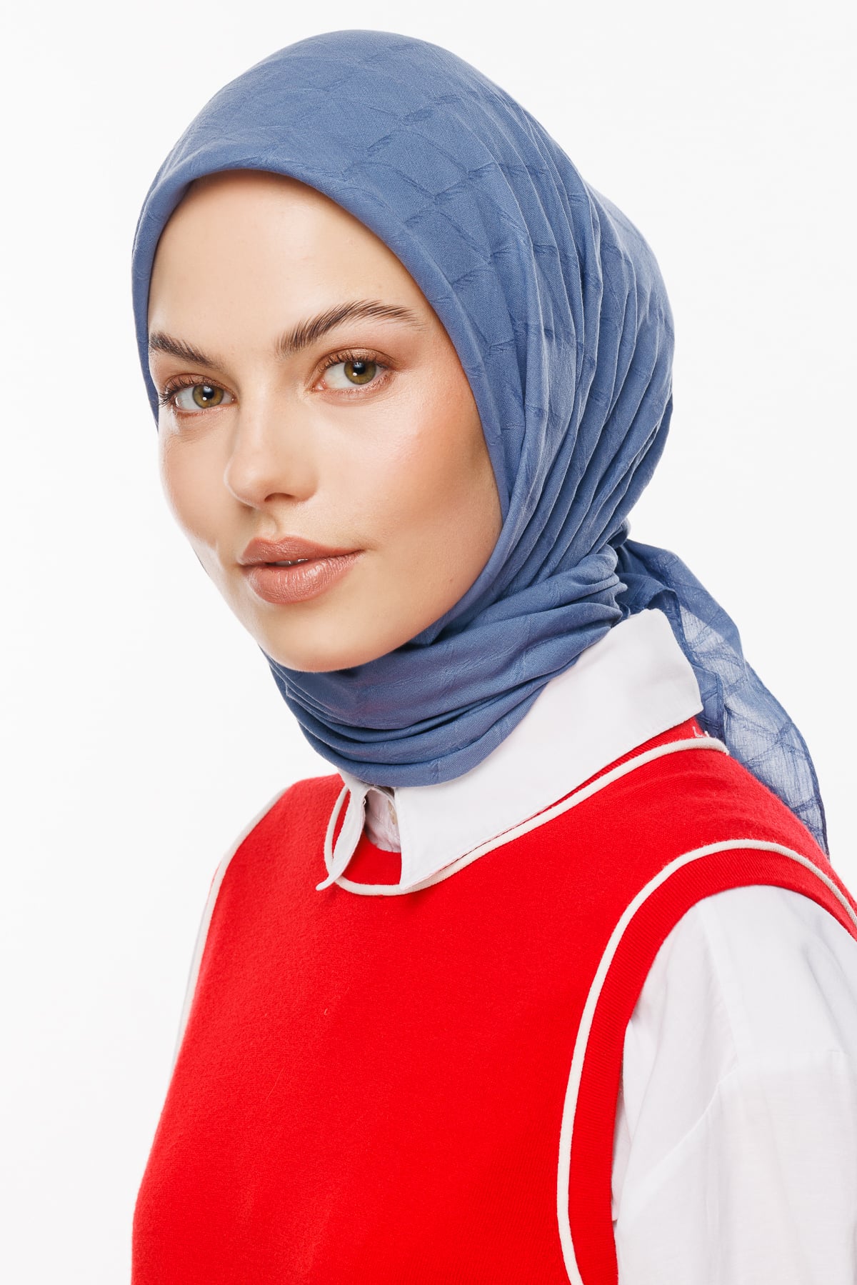 Toptan Bambu Jakar Eşarp - Gök Mavisi