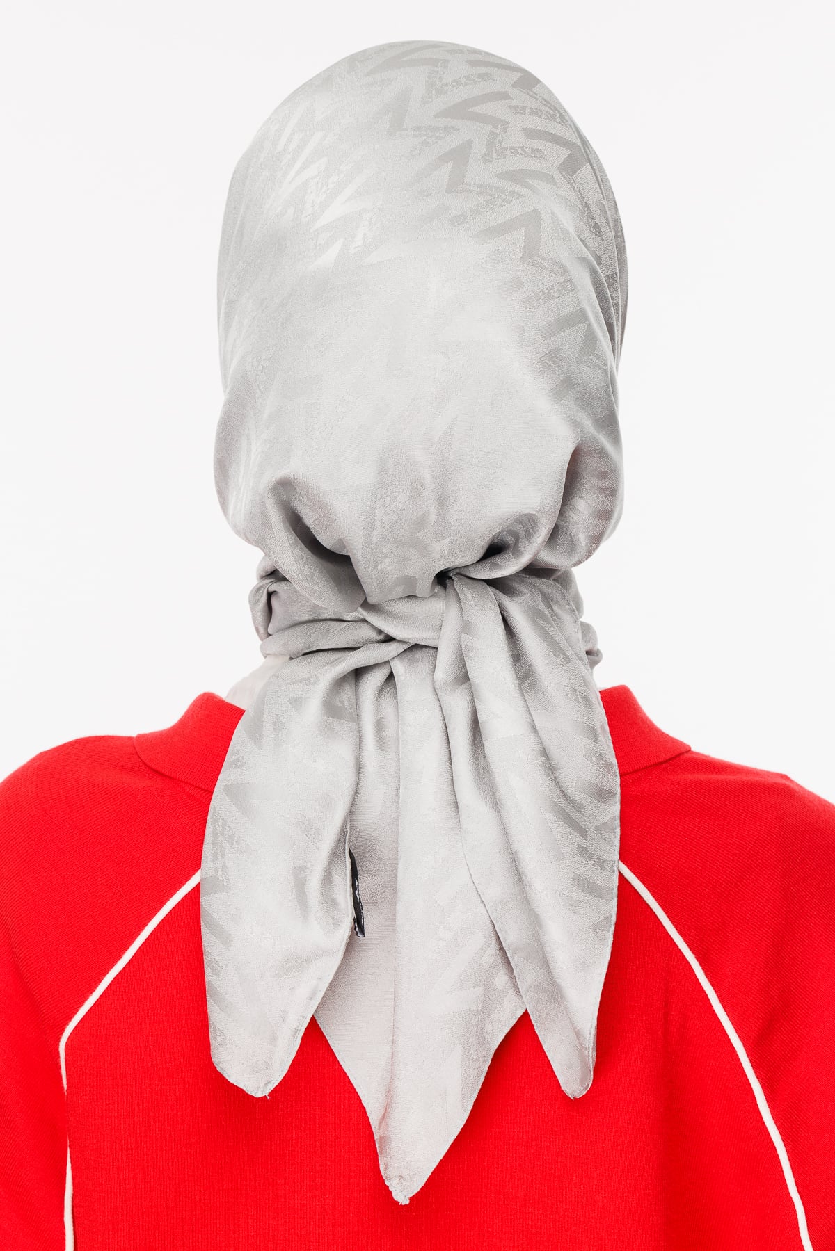 Luxury Jacquard Scarf - Silver