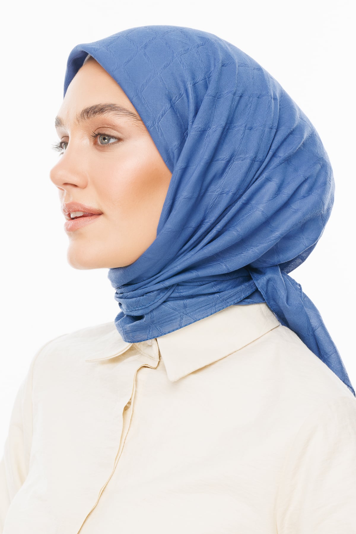 Bamboo Jacquard Scarf - Indigo