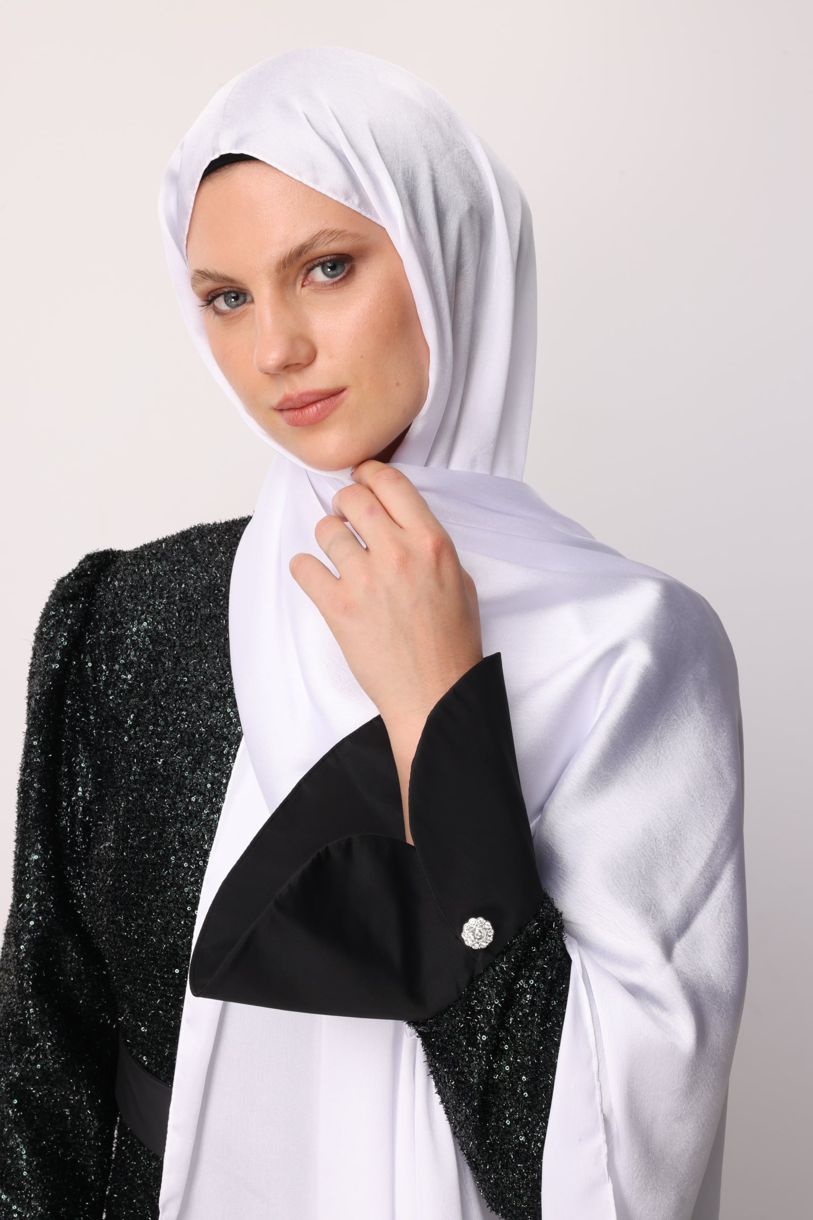 Toptan Diamond Aura Şal - Beyaz