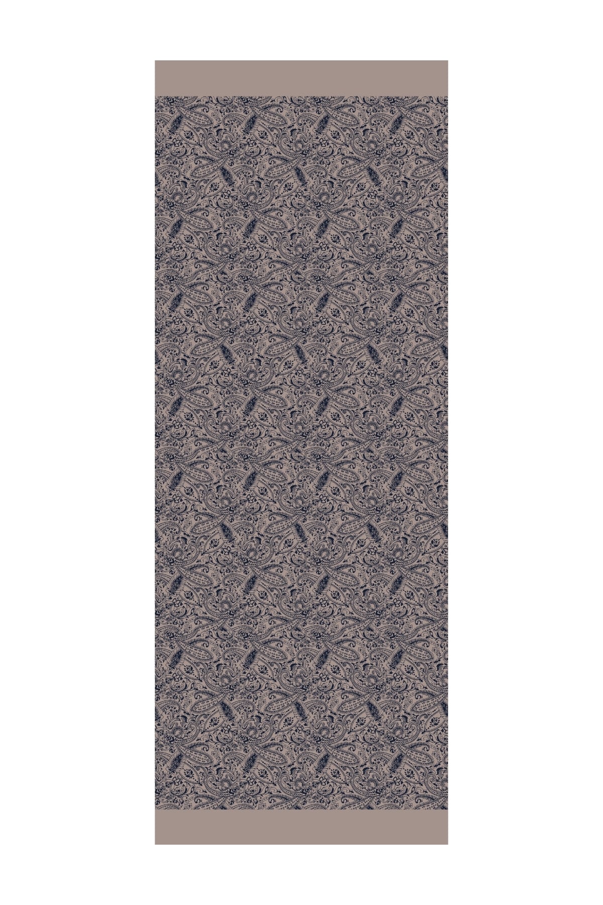 Velora-Pattern Reversible Shawl - Navy Blue-Beige