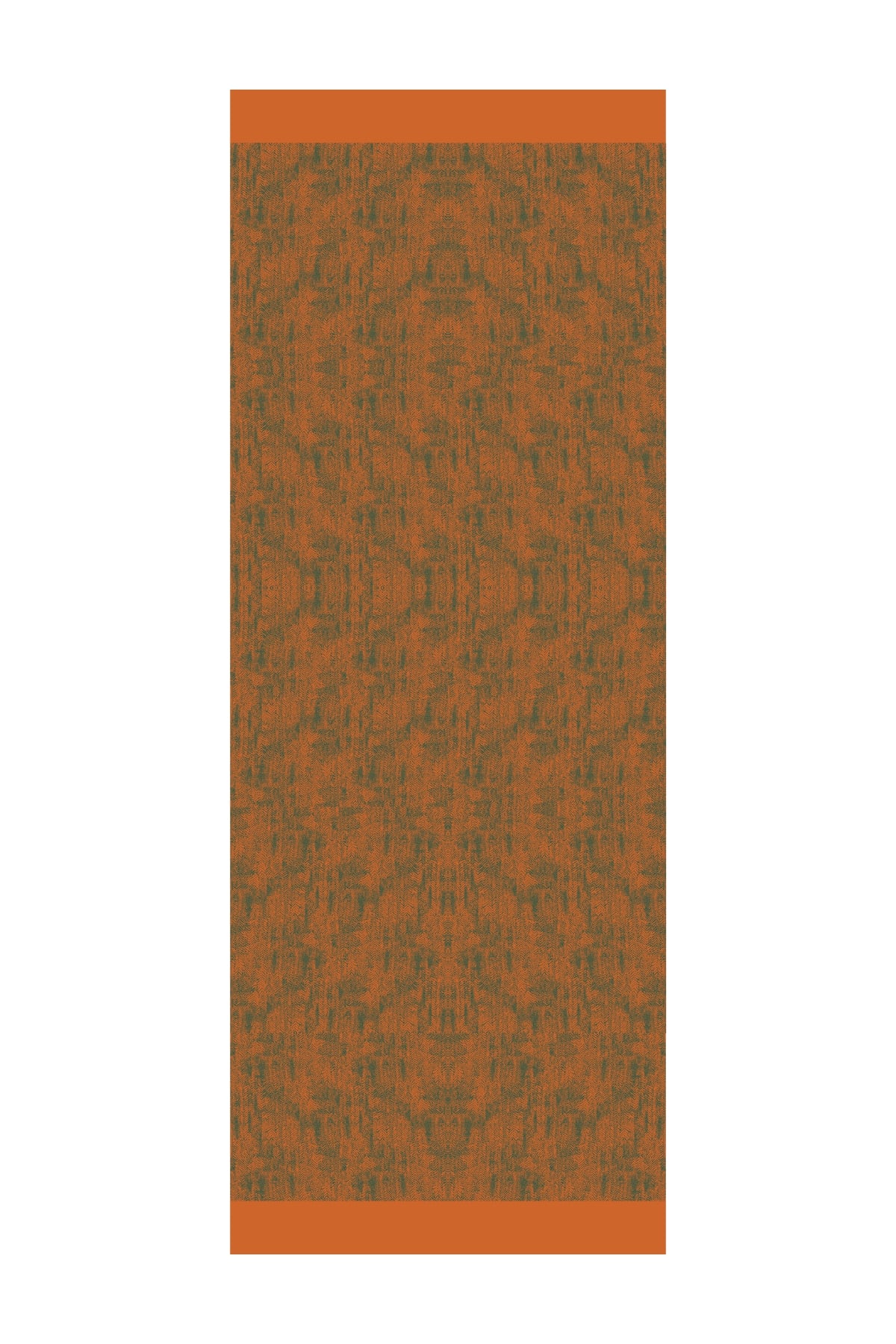 Toptan Sahra Desen Çift Taraflı Şal - Tarçın-Zümrüt