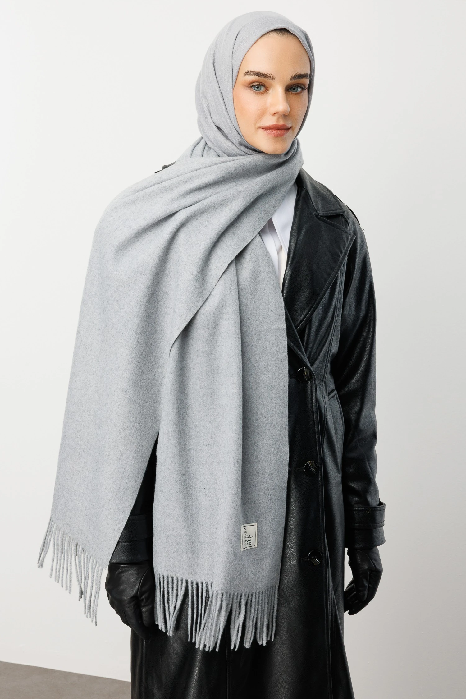 Toptan Yün Atkı - Gri