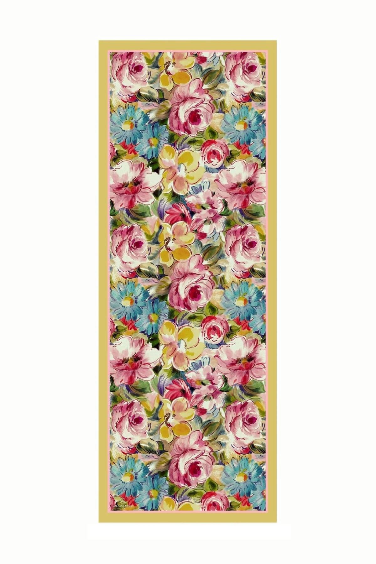 Patterned Cotton Shawl - Apricot